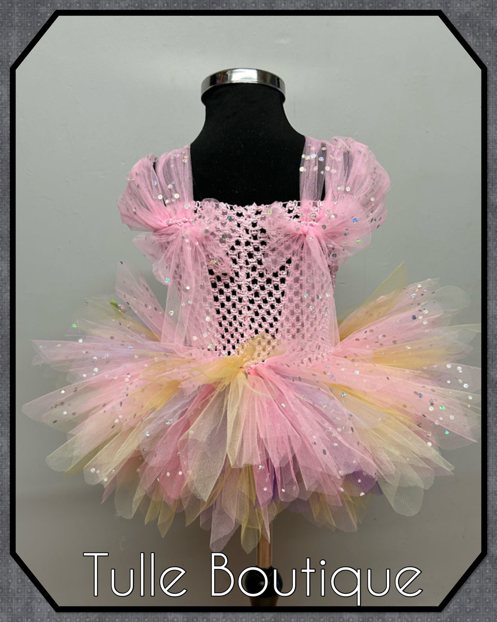 Girls toddlers Lila fairy tutu dress pinks and nude, ballgown, fancy dress costume