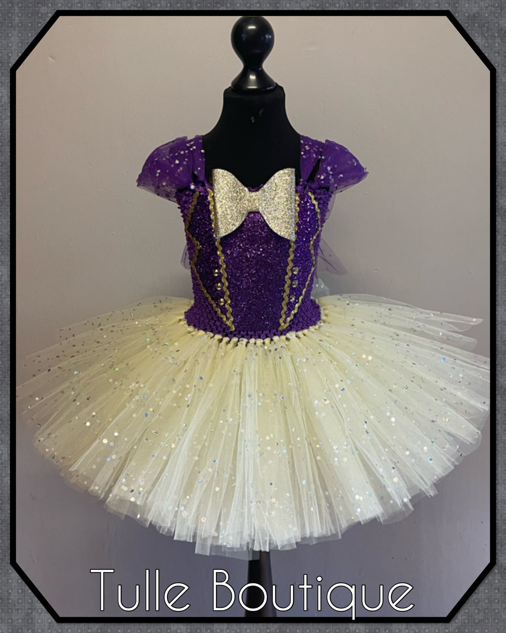 Girls toddlers Willie Wonka tutu dress, ballgown, Charlie and the chocolate factory fancy dress costume