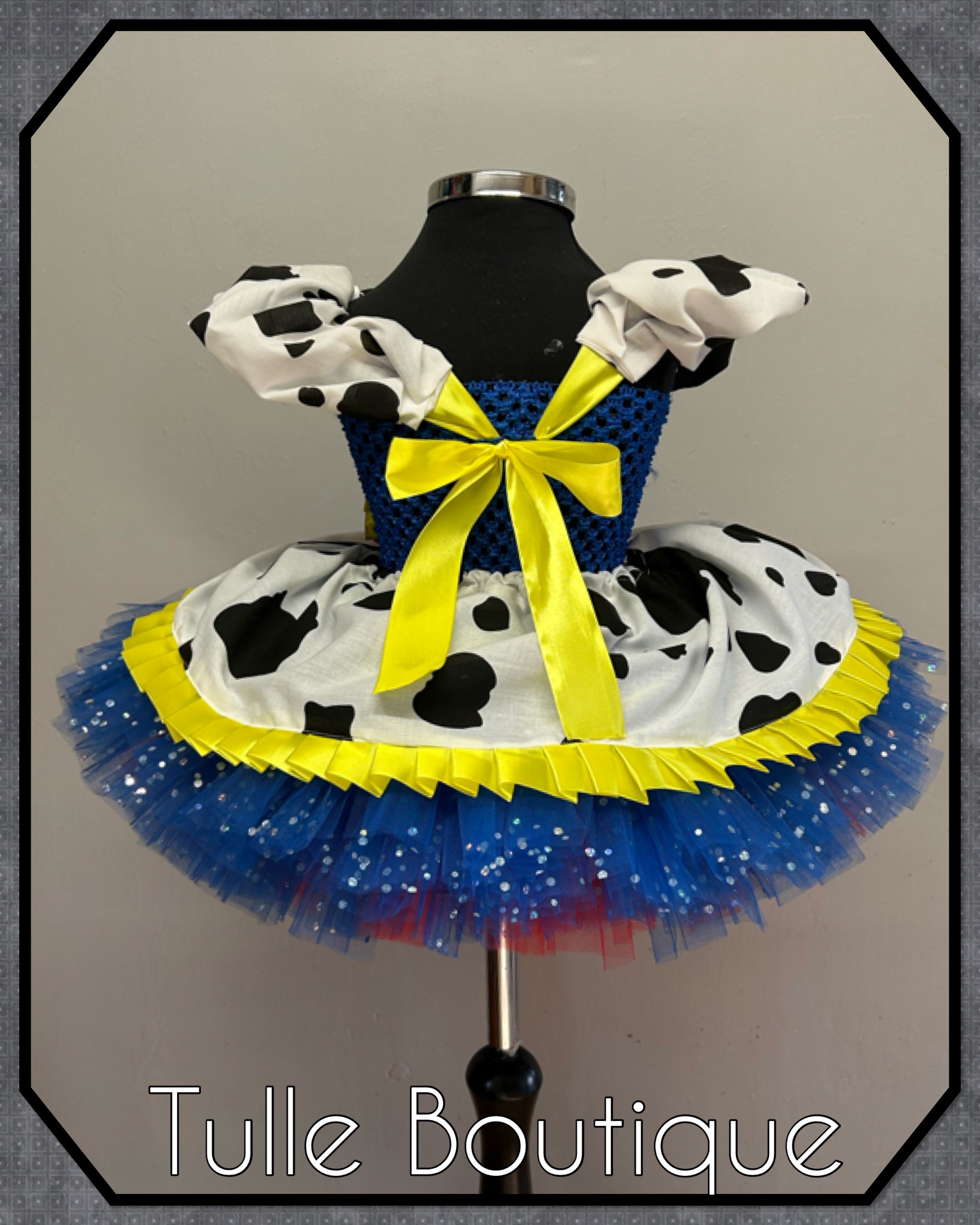 Girls Toddlers Princess Cow girl tutu dress, Jessie ballgown, fancy dress costume
