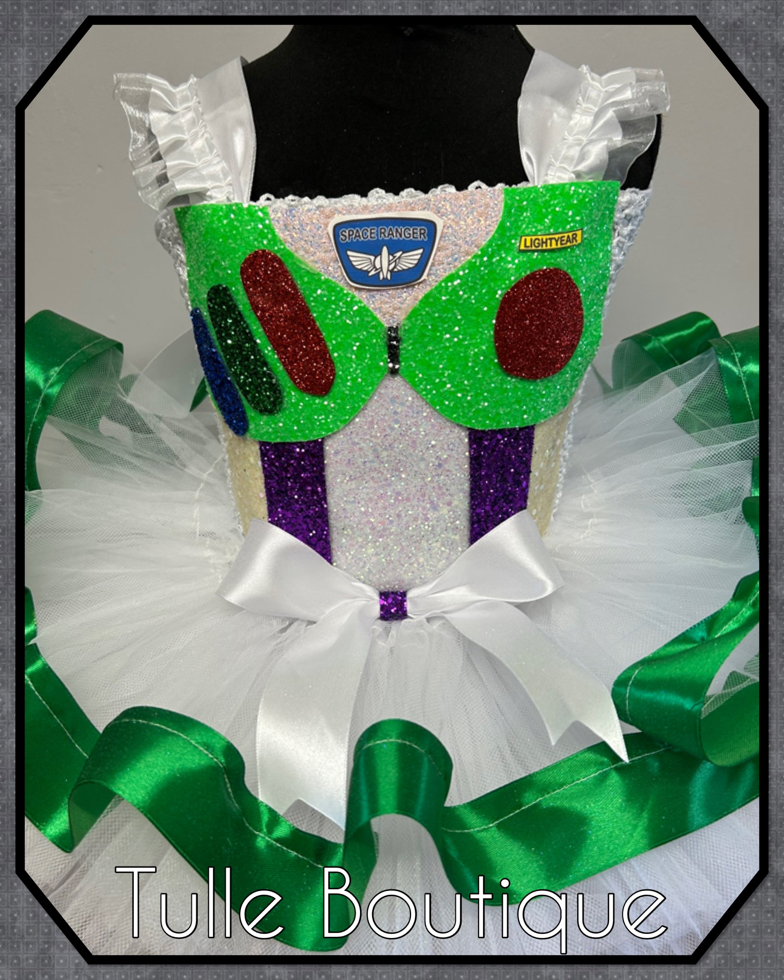 Girls toddlers Toy Story Buzz Lightyear tutu dress, ballgown, fancy dress costume
