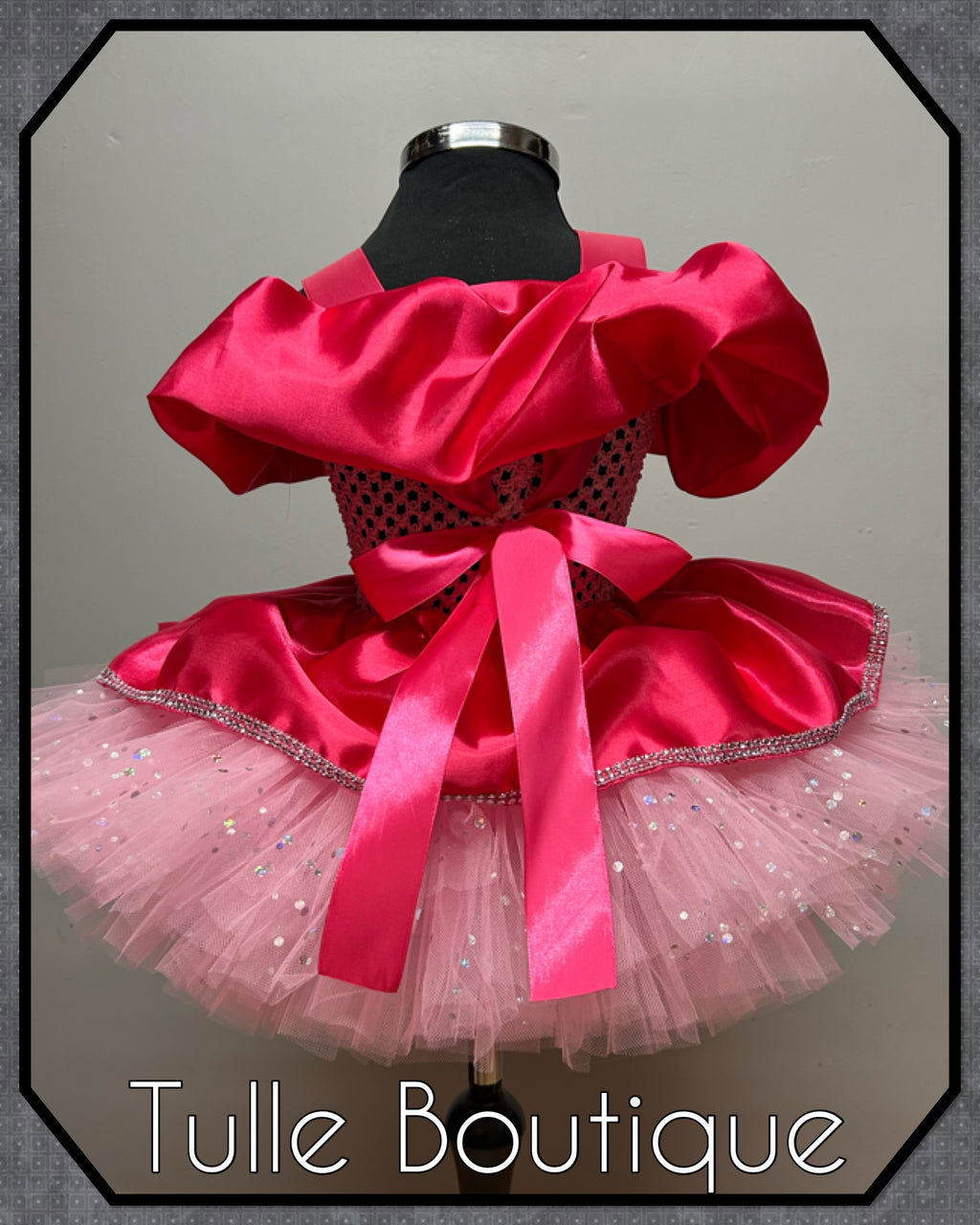 Girls toddlers Barbie Hotpink Princess tutu dress, birthday ballgown, fancy dress costume