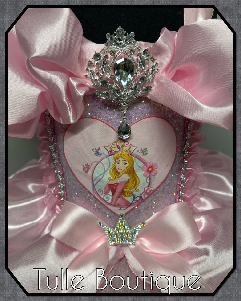 Girls toddlers Princess Aurora pink tutu dress, sleeping beauty ballgown, fancy dress costume