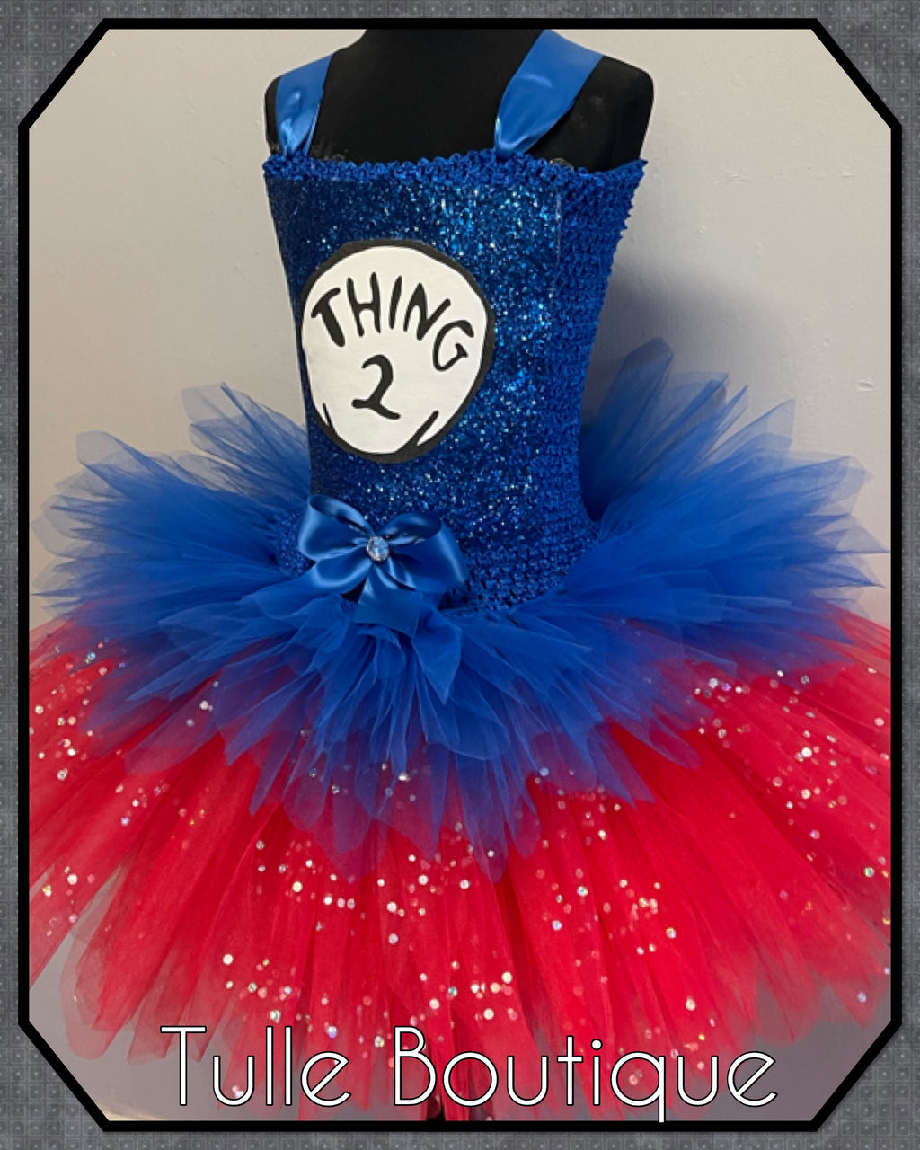 Girls toddlers Thing Two tutu dress, ballgown, fancy dress costume