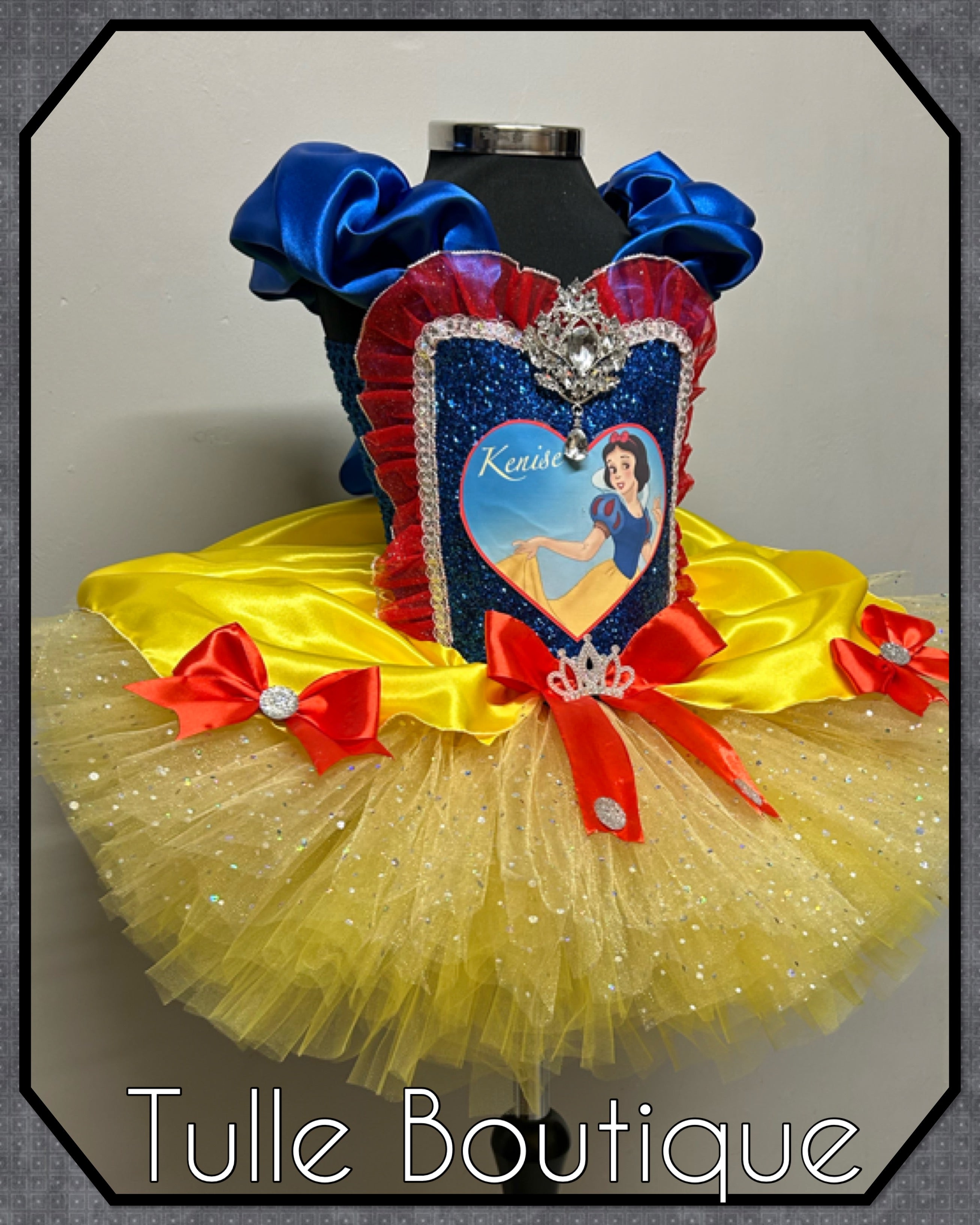 Girls toddlers Snow White Princess tutu birthday party dress,ballgown, fancy dress costume