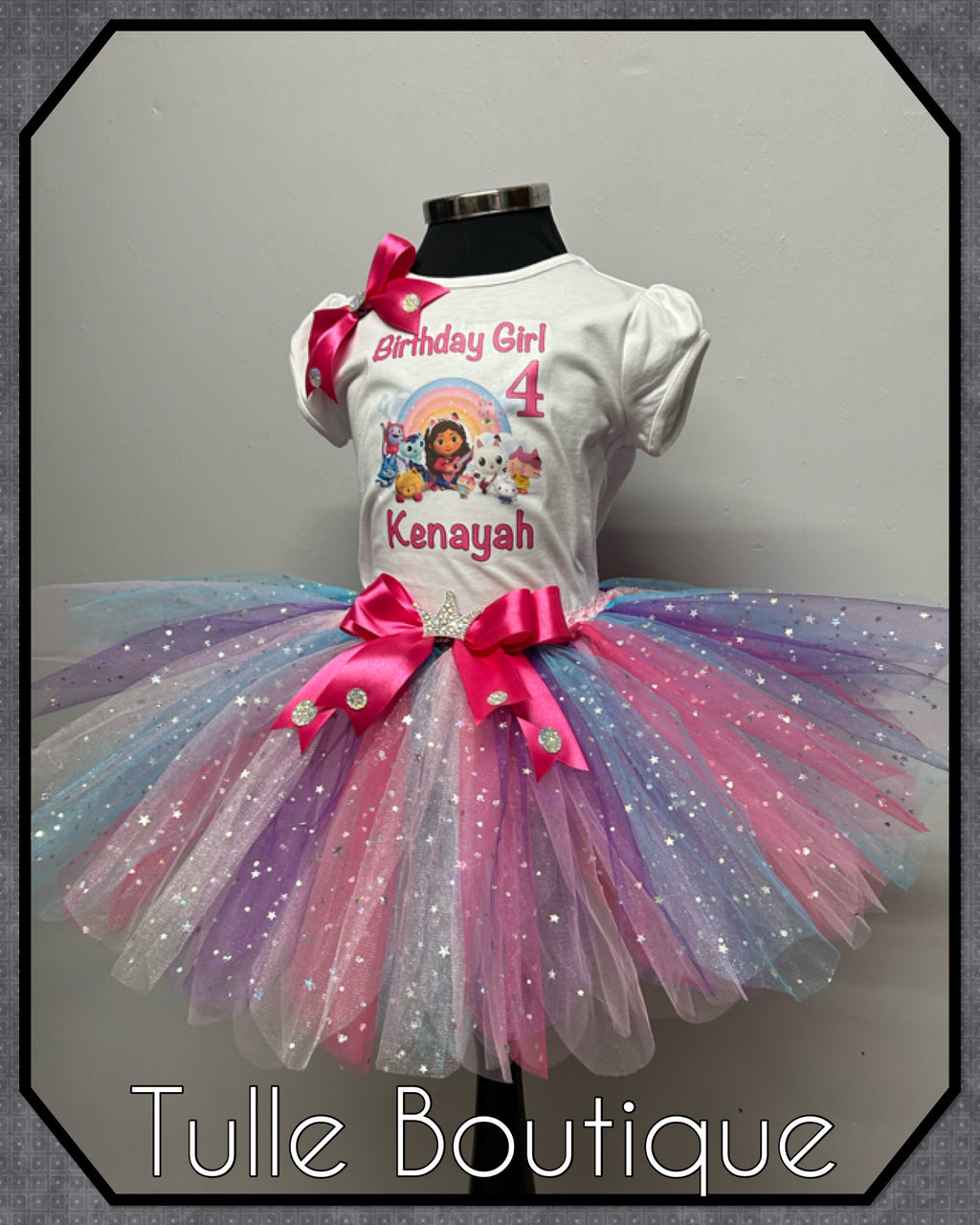 Girls toddlers Gabbys Dolls house  birthday tutu outfit fancy dress costume