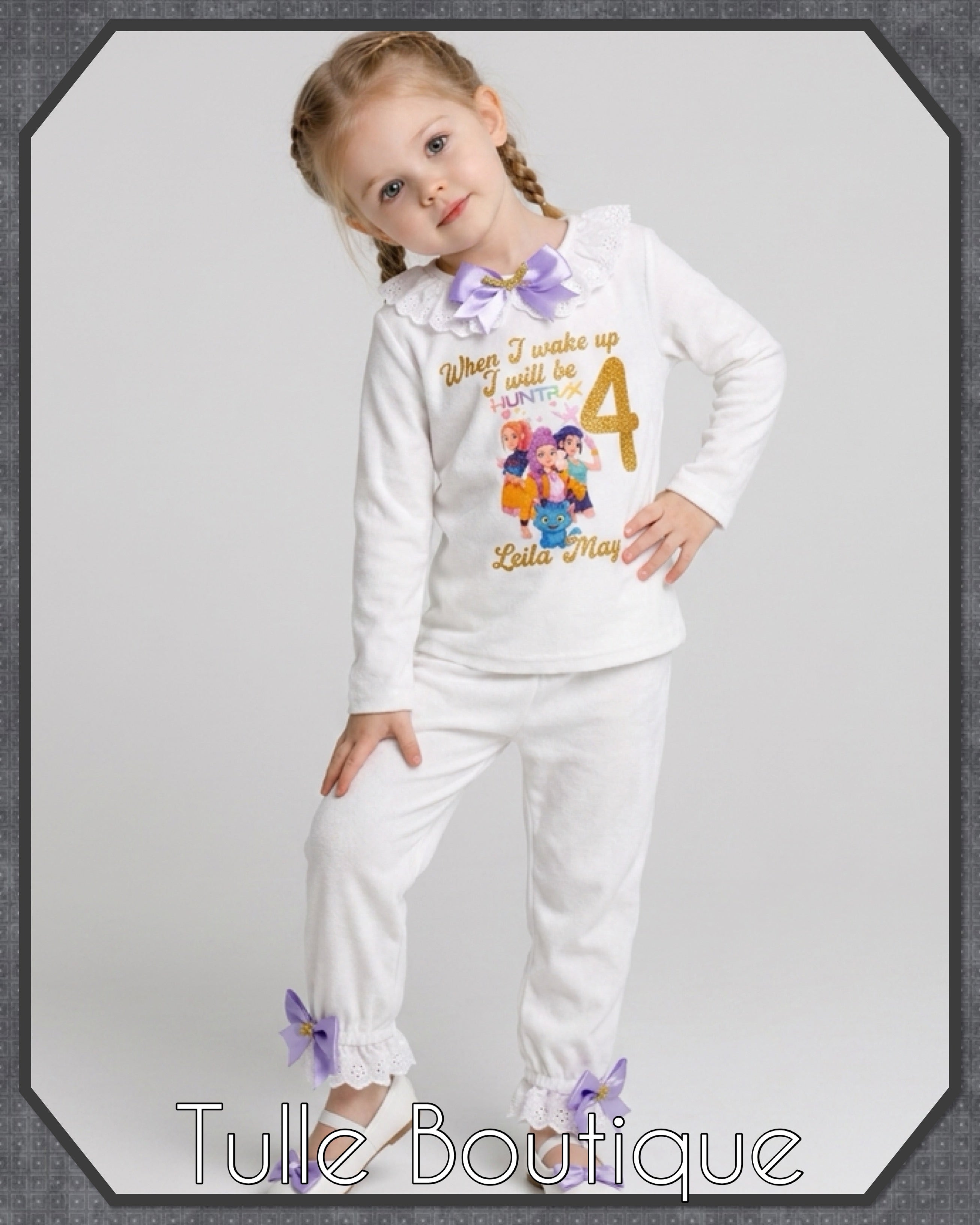 Girls toddlers Kpop demon hunters birthday personalised pjs