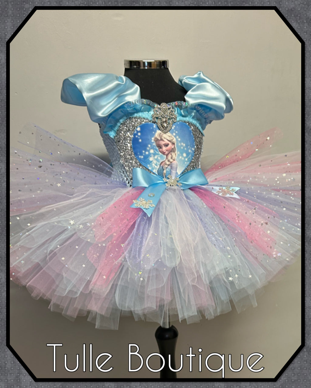Girls toddlers Glitter Frozen Princess Elsa tutu dress, ballgown,Frozen fancy dress costume