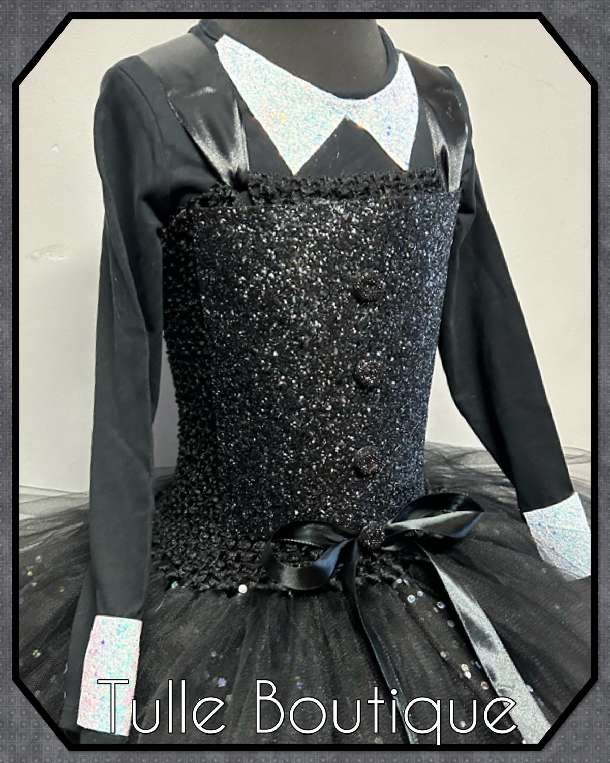 Girls toddlers Wednesday Addams original tutu dress, ballgown,Halloween fancy dress costume