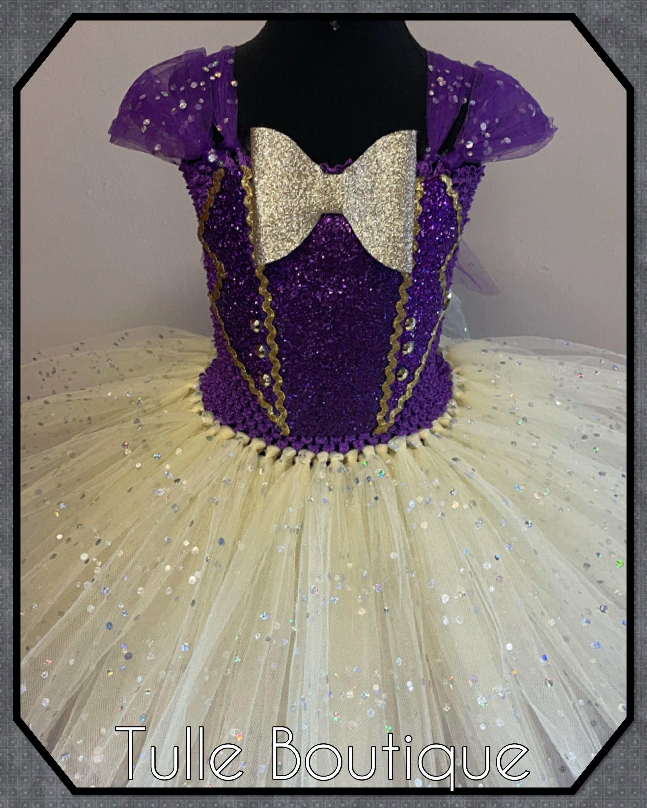 Girls toddlers Willie Wonka tutu dress, ballgown, Charlie and the chocolate factory fancy dress costume