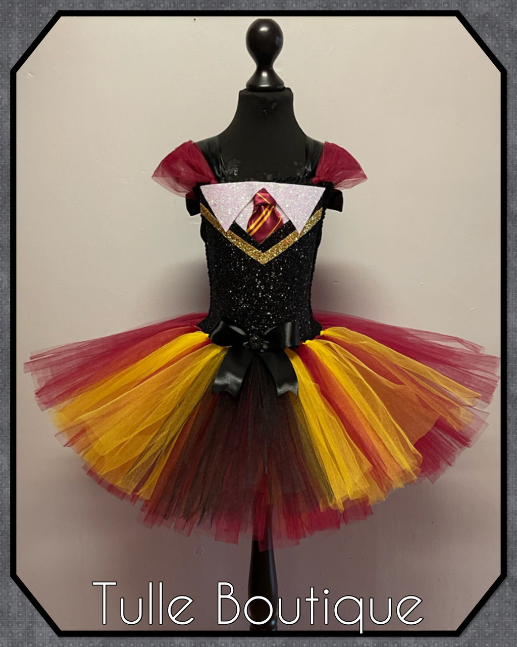 Girls toddlers Harry Potter tutu dress, book day fancy dress wizard Halloween costume
