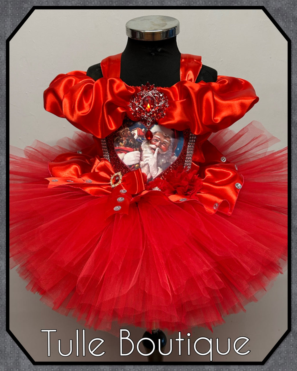 Girls toddlers Vintage Santa tutu dress,ballgown, fancy dress costume