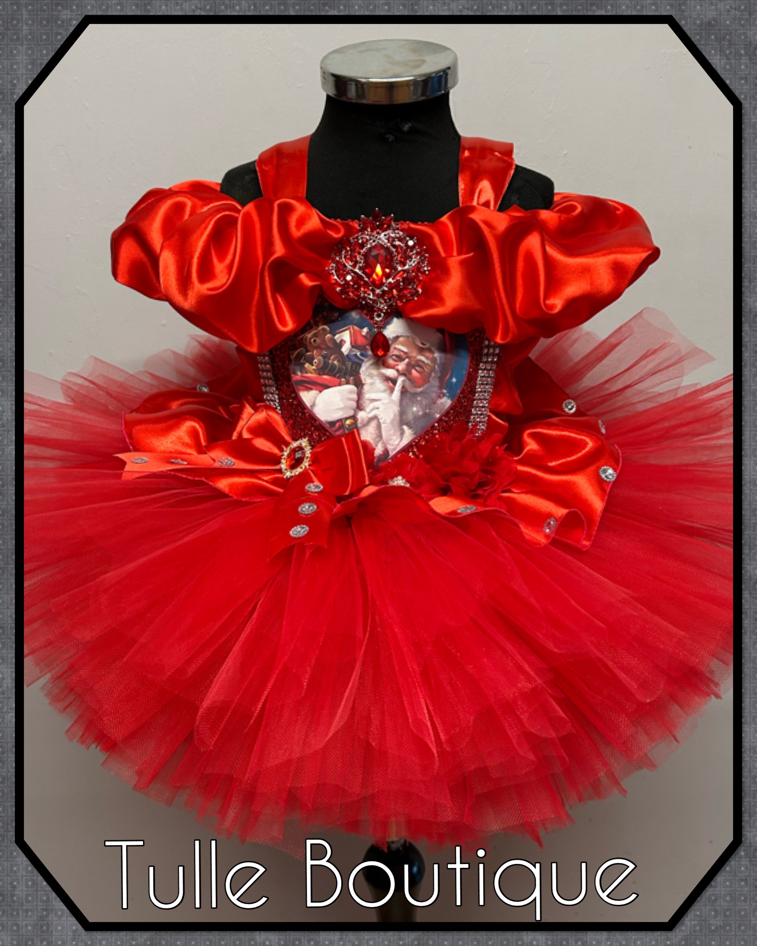 Girls toddlers Vintage Santa tutu dress,ballgown, fancy dress costume
