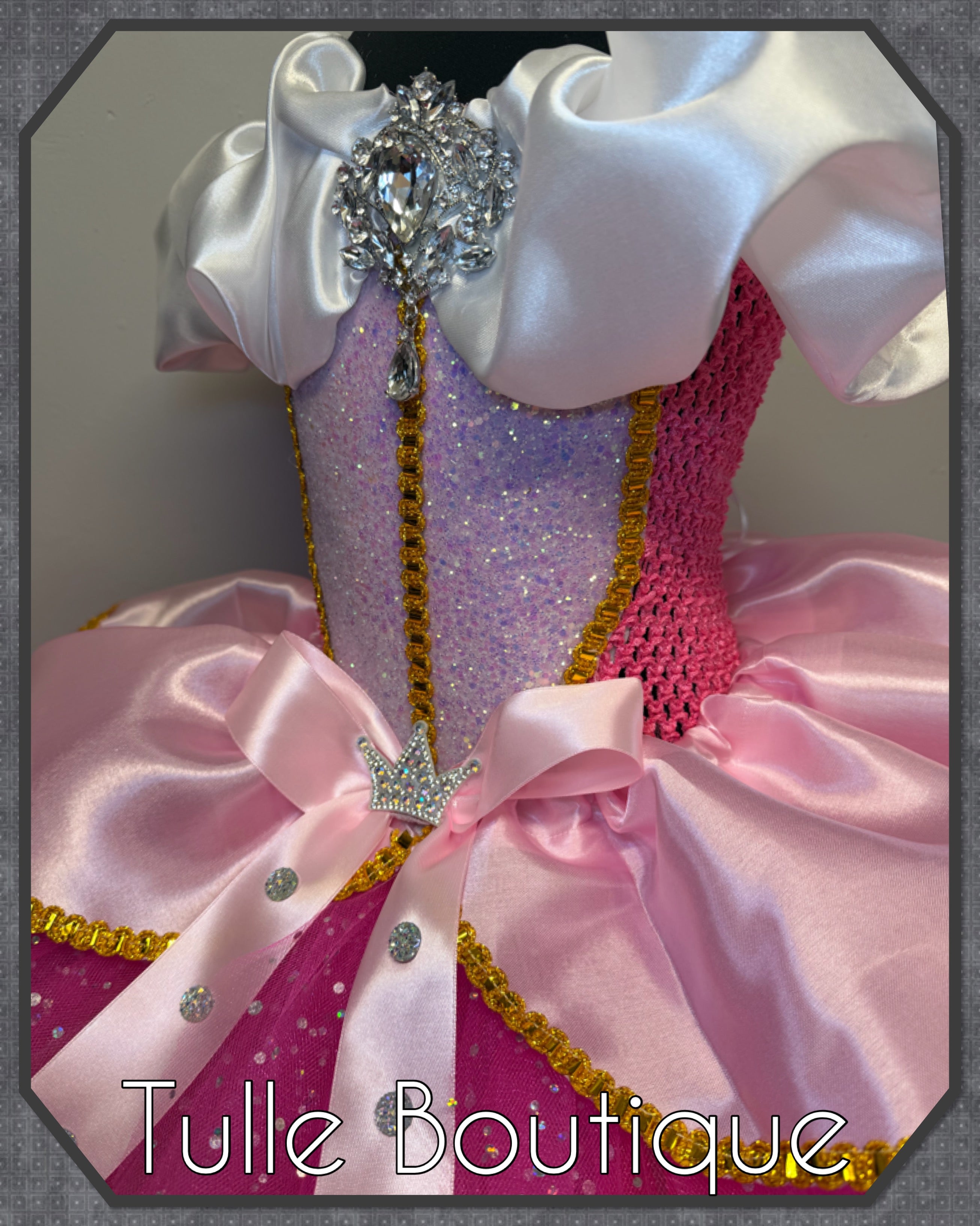 Girls toddlers Princess Aurora tutu dress, sleeping beauty ballgown, fancy dress costume