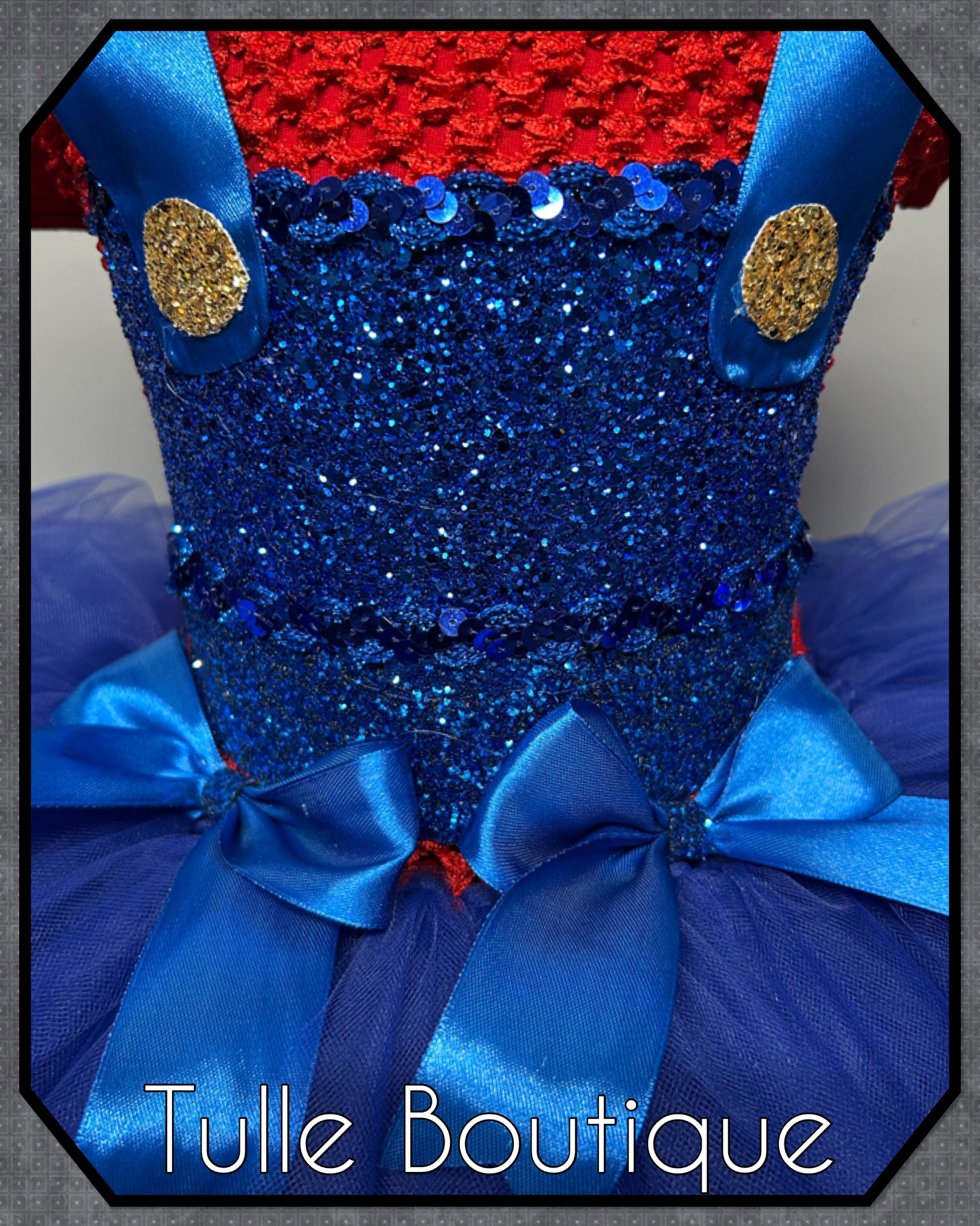 Girls toddlers Super Mario tutu dress, book day fancy dress costume