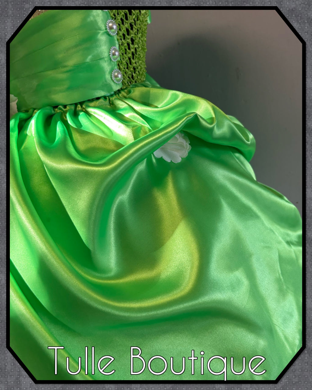 Girls toddlers Princess and the frog ballgown, Princess Tiana fancy dress costume full length