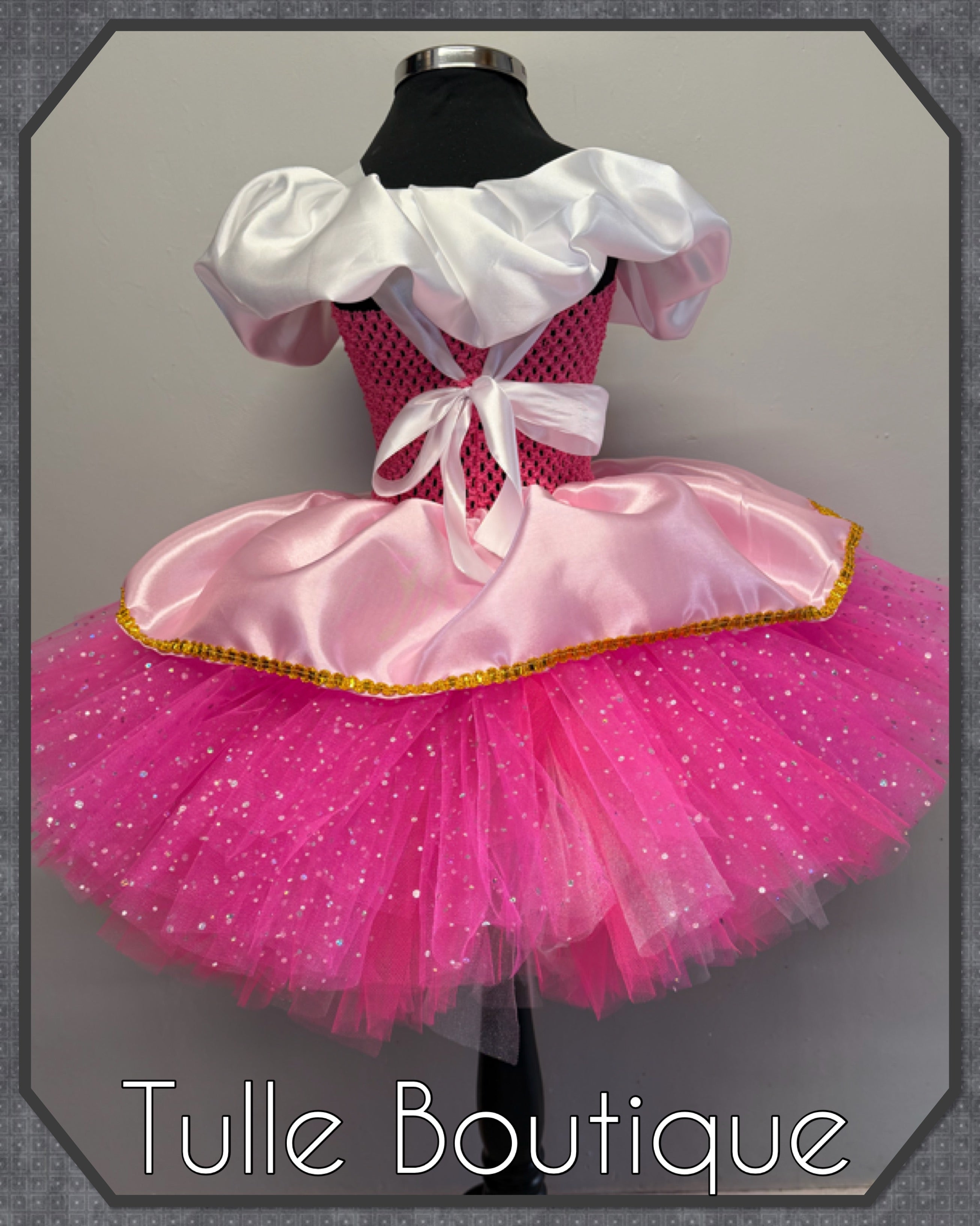 Girls toddlers Princess Aurora tutu dress, sleeping beauty ballgown, fancy dress costume