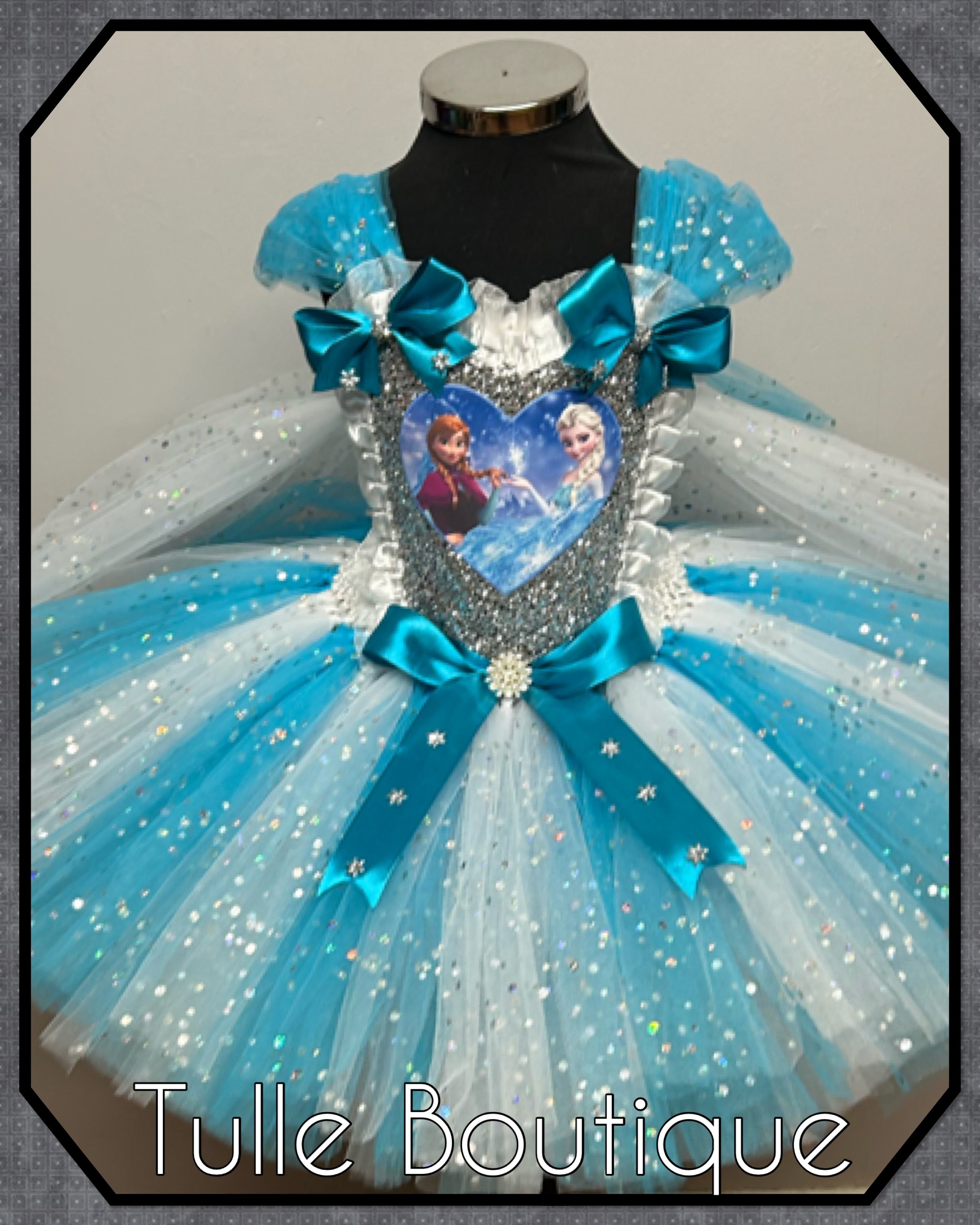 Girls toddlers Princess Elsa and Anna tutu dress, ballgown,Frozen fancy dress costume