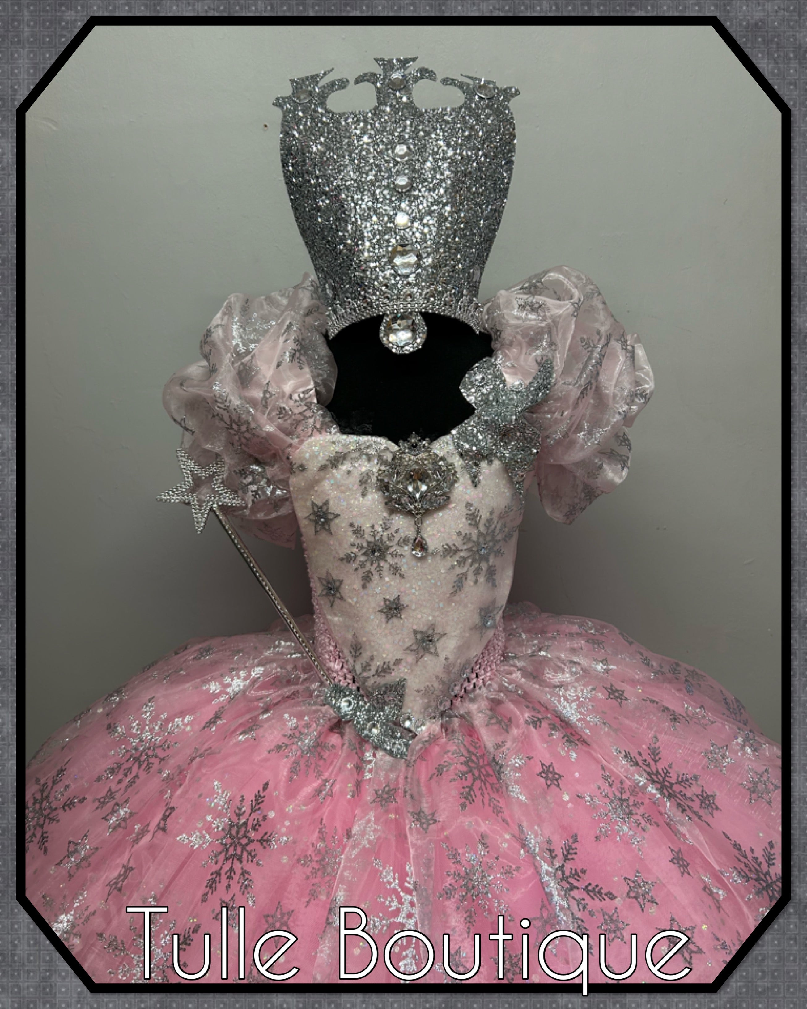 Girls toddlers wizard of Oz Glinda the good witch tutu dress,ballgown, fancy dress costume