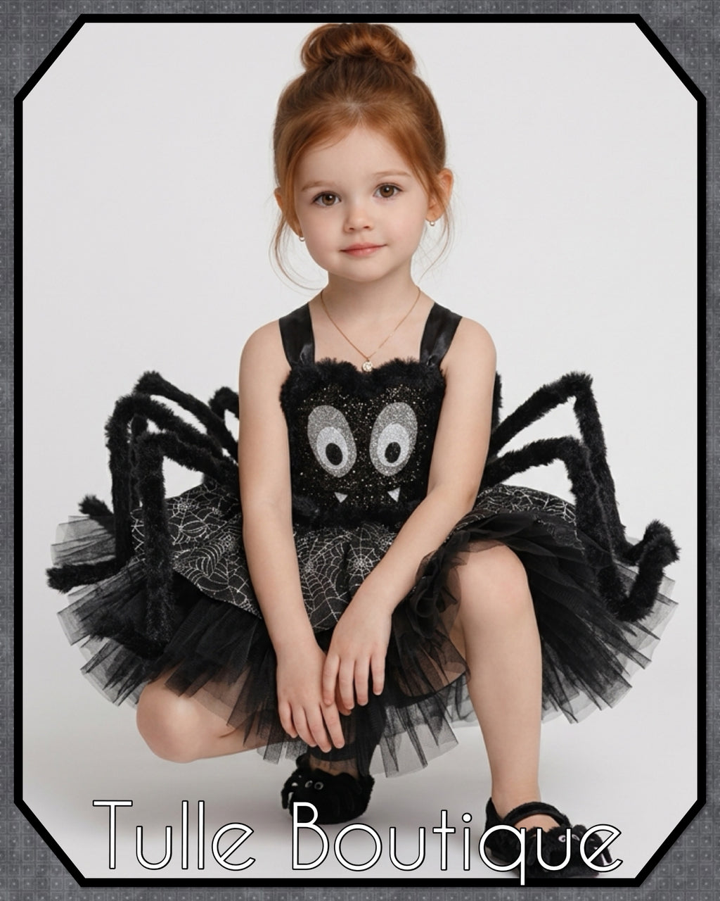 Girls toddlers Sparkly glitter Spider Halloween tutu dress, ballgown, Spider fancy dress costume