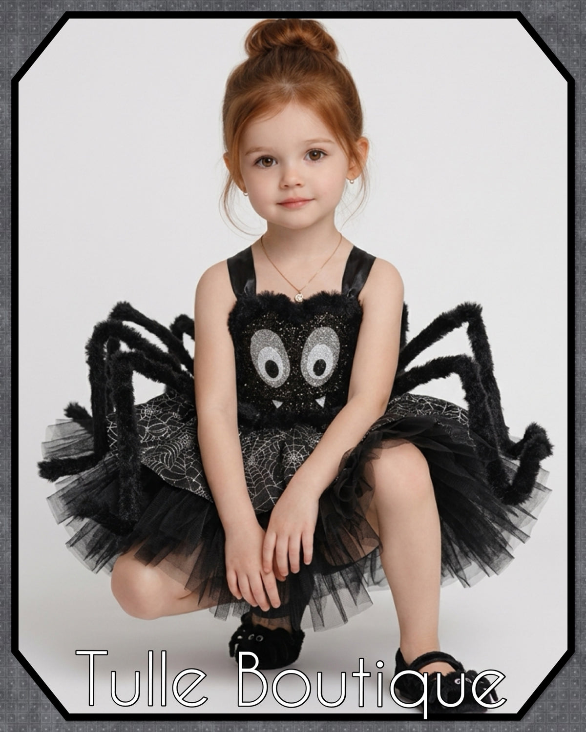 Girls toddlers Sparkly glitter Spider Halloween tutu dress, ballgown, Spider fancy dress costume