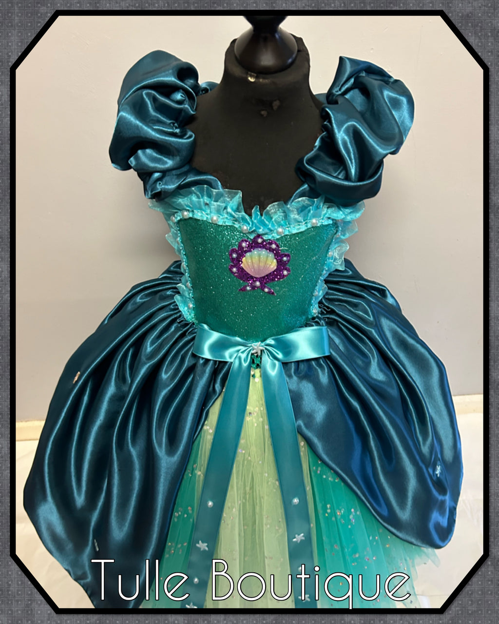 Girls toddlers The little Mermaid Princess Ariel tutu dress, ballgown, fancy dress costume full length