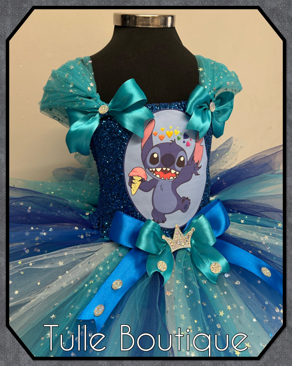 Girls toddlers Stitch tutu dress, ballgown, fancy dress costume