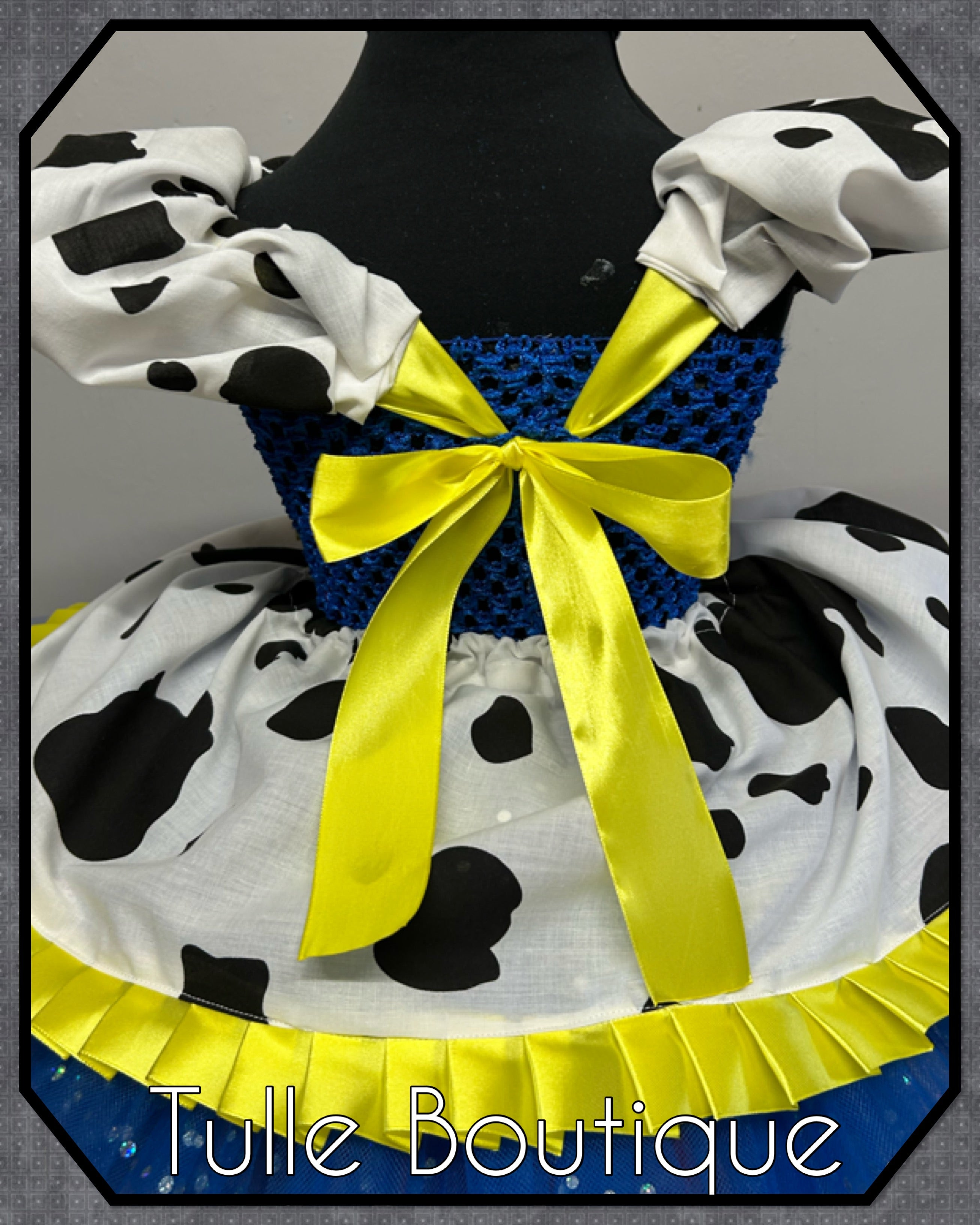 Girls Toddlers Princess Cow girl tutu dress, Jessie ballgown, fancy dress costume