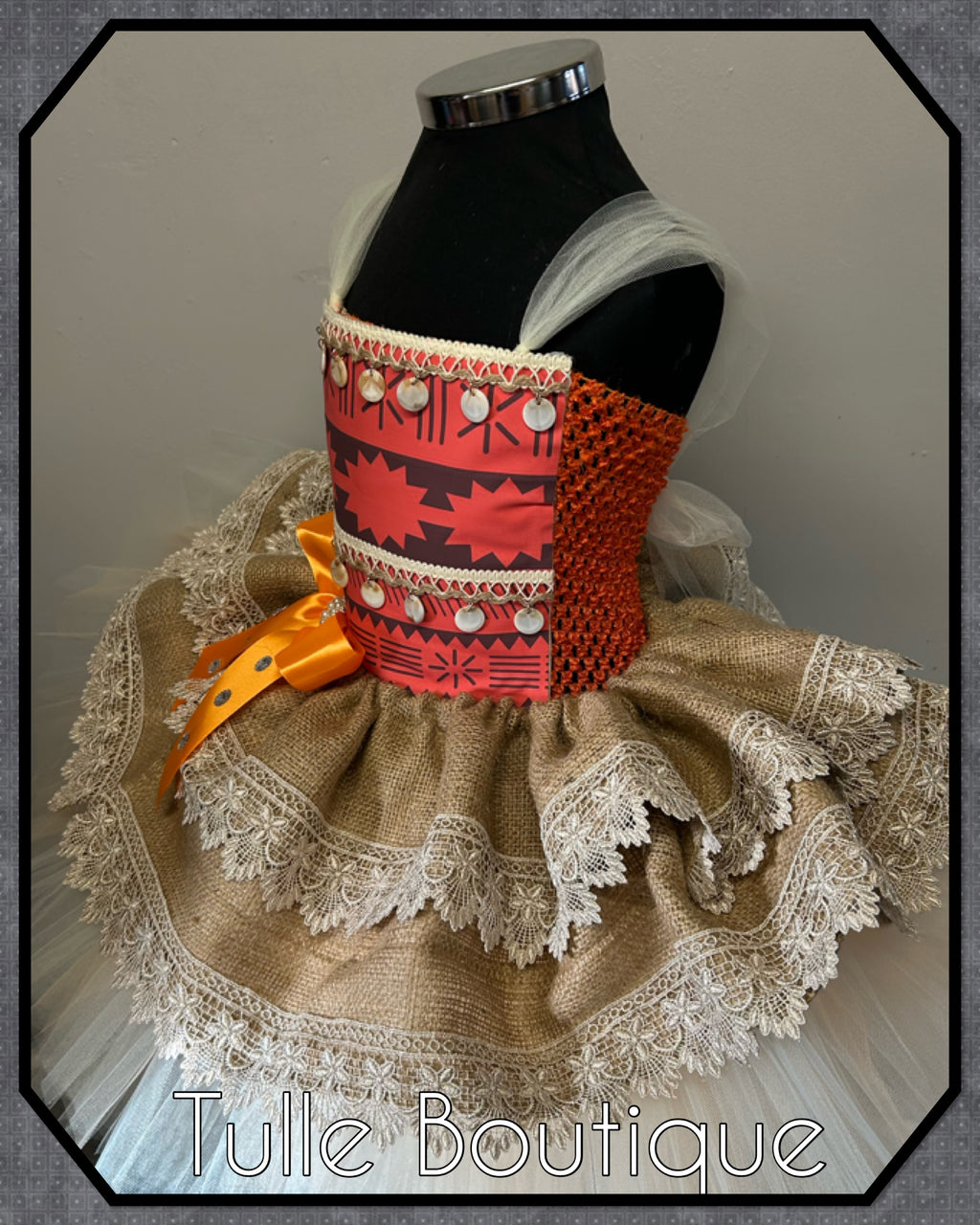 Girls toddlers Moana tutu dress, ballgown, fancy dress costume