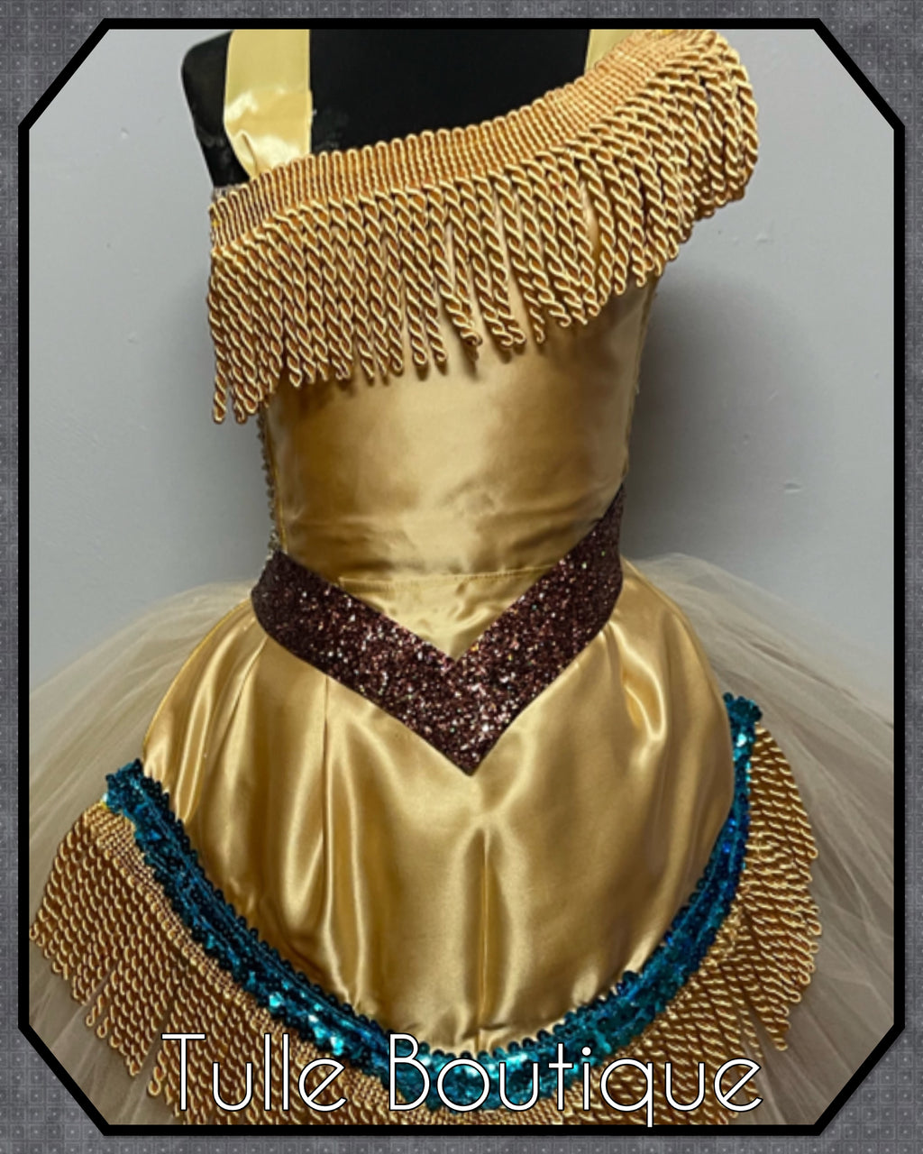 Girls toddlers Pocahontas tutu dress, ballgown, fancy dress costume