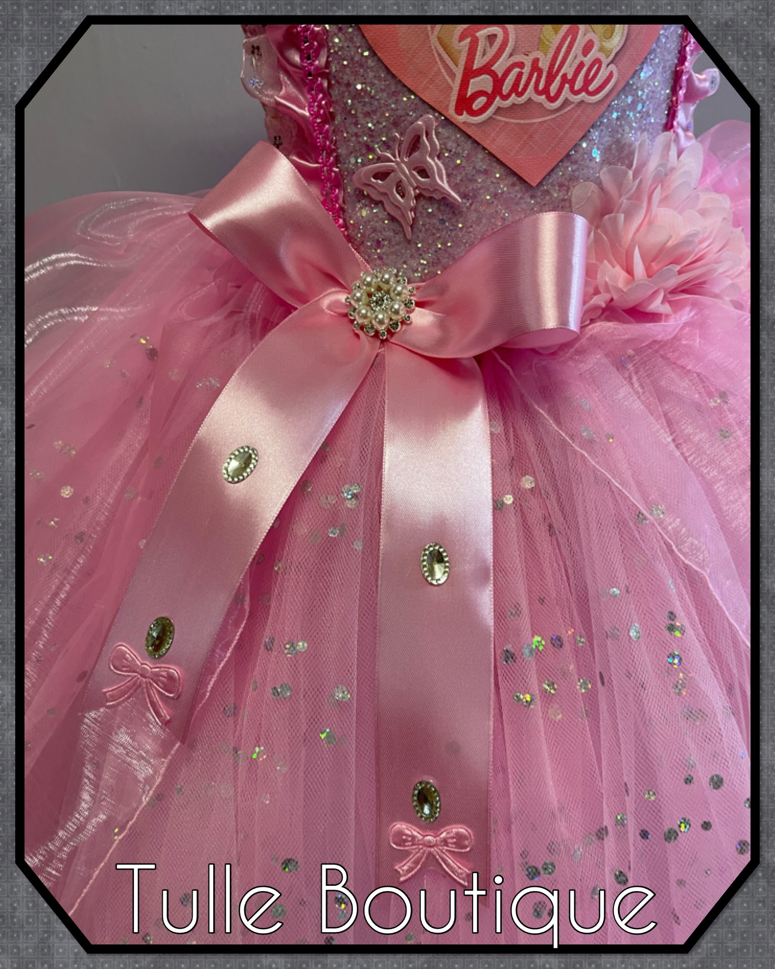 Girls toddlers Princess Barbie organza tutu dress, ballgown, fancy dress costume full length ballgown