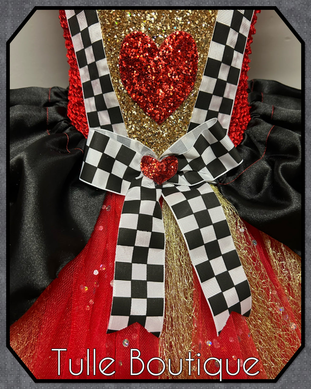 Girls toddlers Queen of hearts tutu dress, ballgown, Alice in wonderland fancy dress costume
