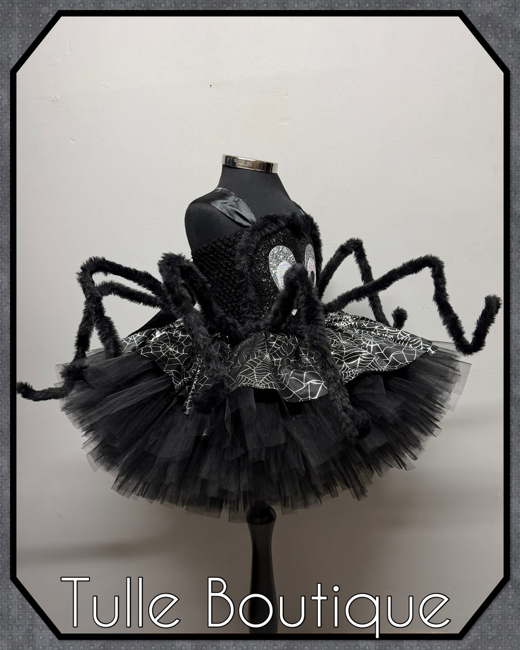 Girls toddlers Sparkly glitter Spider Halloween tutu dress, ballgown, Spider fancy dress costume