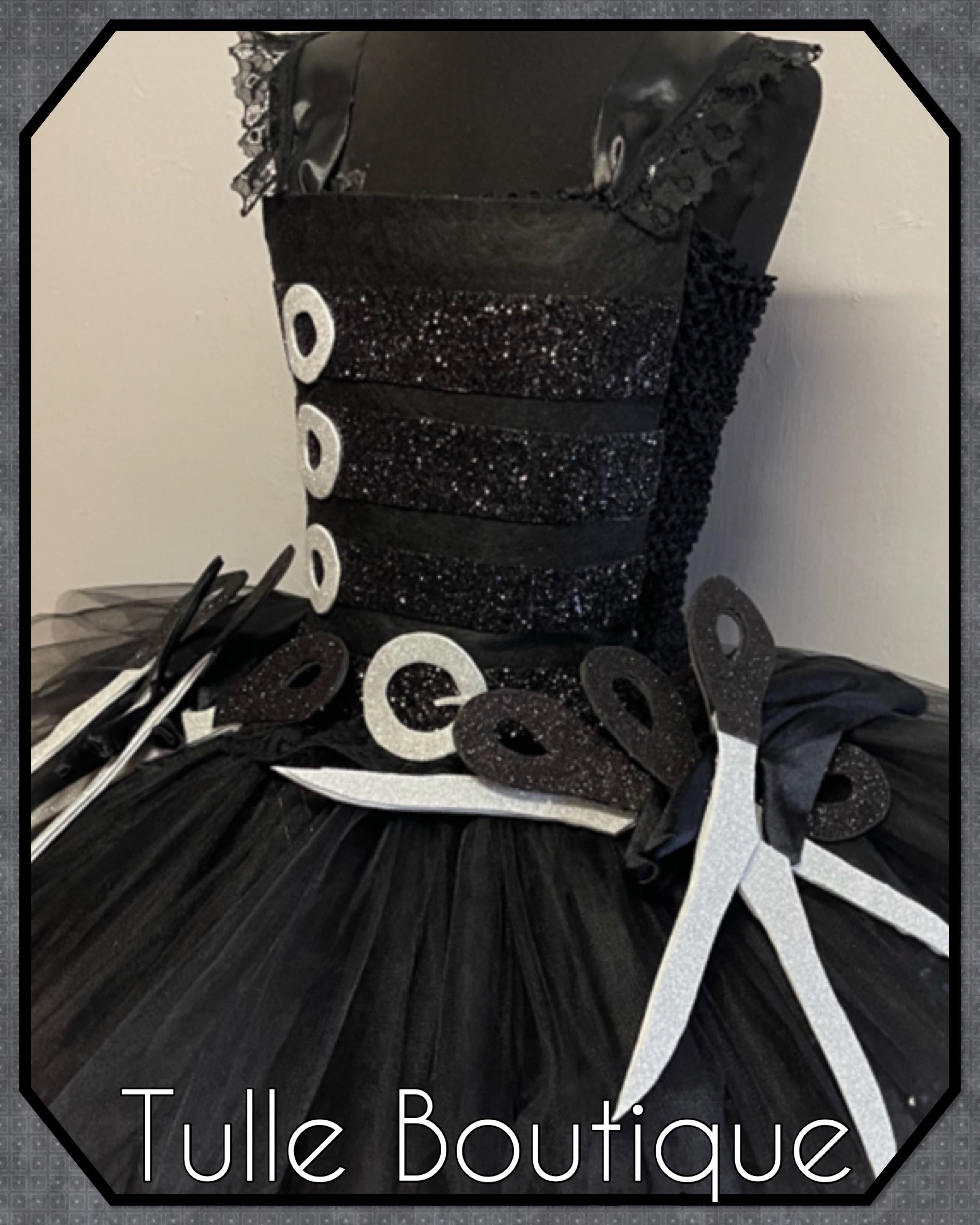 Girls toddlers Edward Scissorhands tutu dress, ballgown, fancy dress costume
