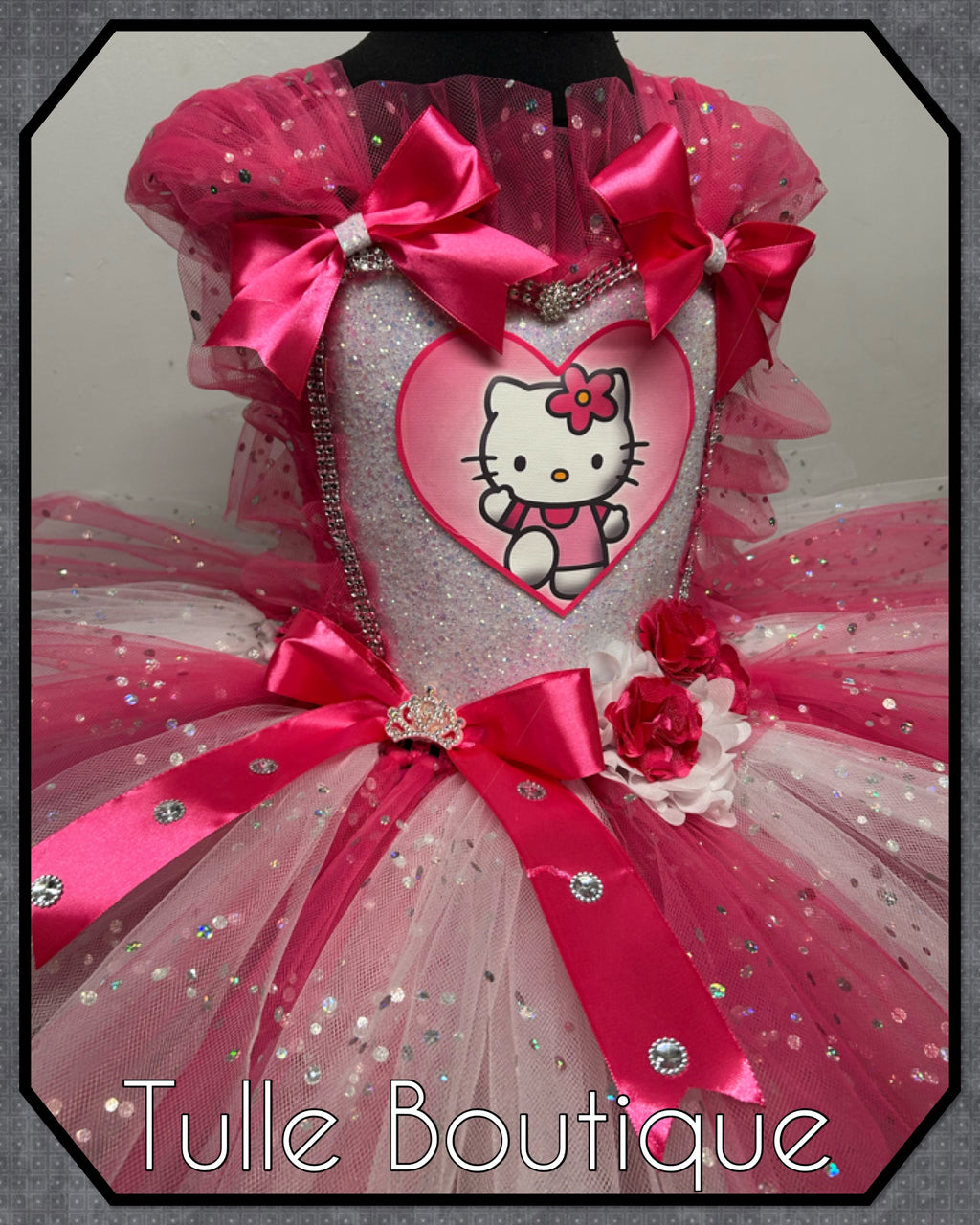 Girls toddlers Hello Kitty birthday tutu dress, ballgown, fancy dress costume