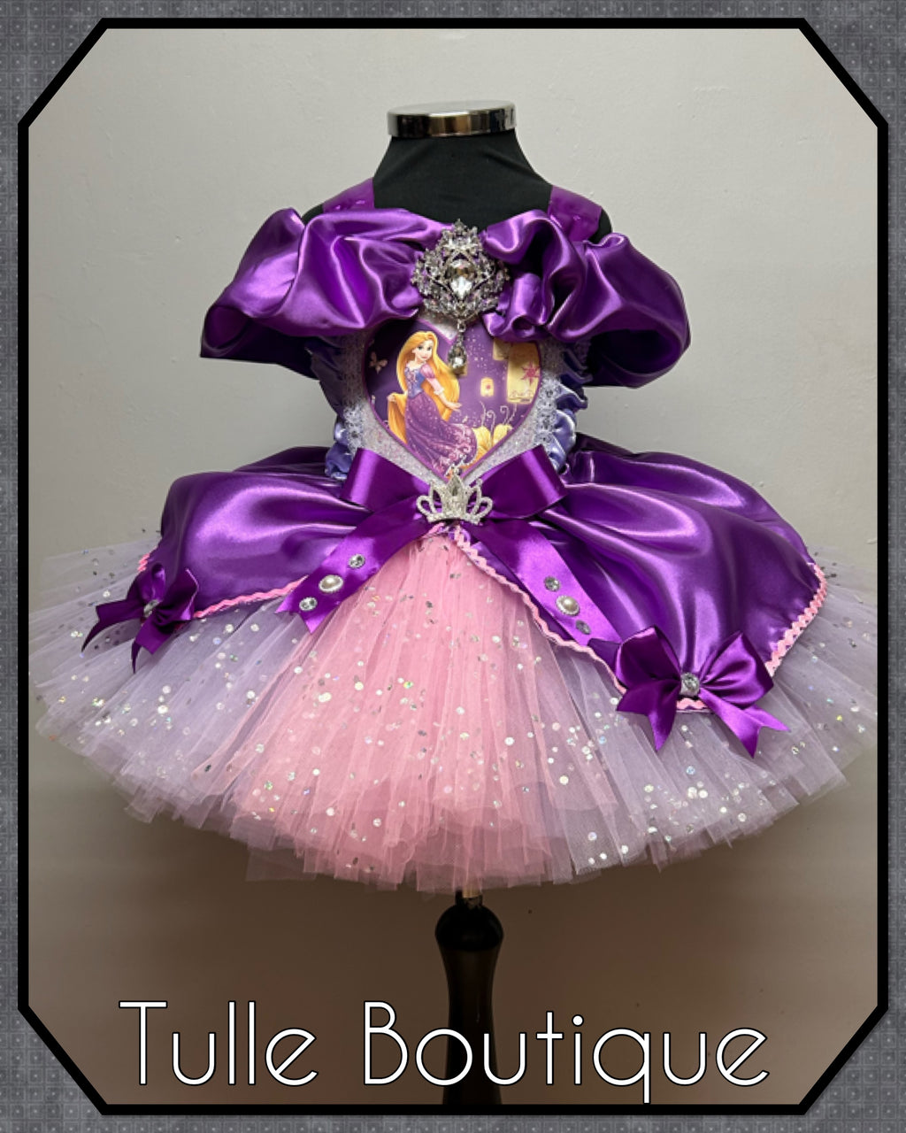 Girls toddlers Princess Rapunzel Tangled tutu birthday party dress,ballgown, fancy dress costume