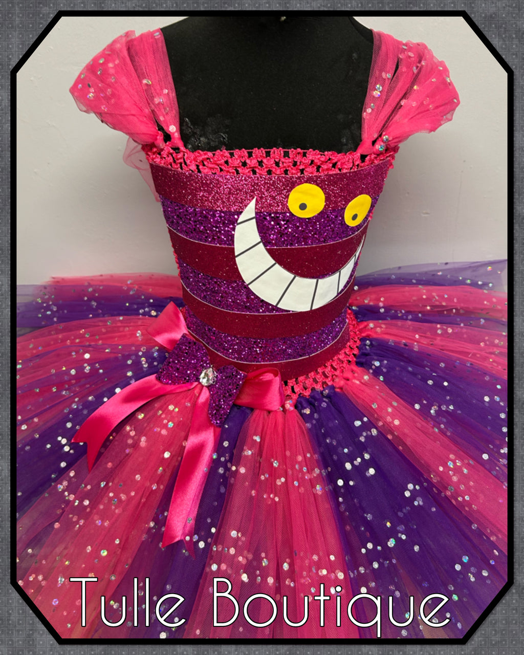 Girls toddlers Cheshire Cat tutu dress, ballgown, Alice in wonderland fancy dress costume