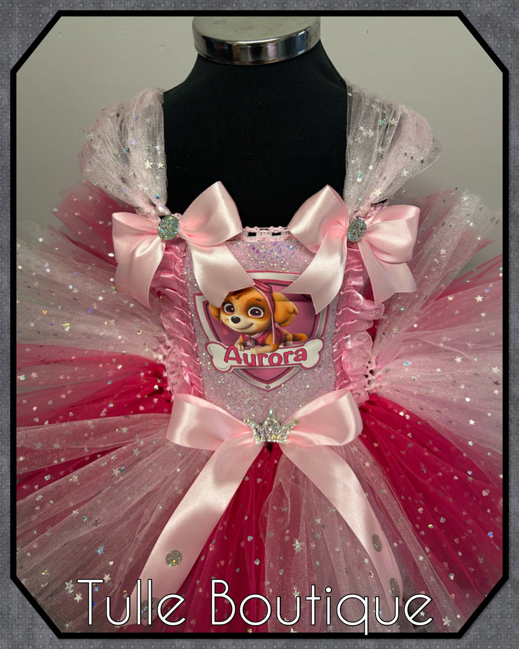 Girls toddlers Skye pup tutu dress, ballgown, paw patrol fancy dress costume