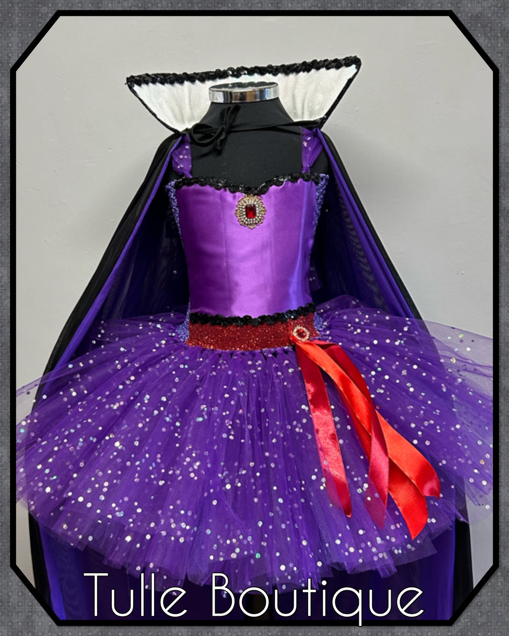 Girls toddlers Evil Queen tutu dress, ballgown, fancy dress costume