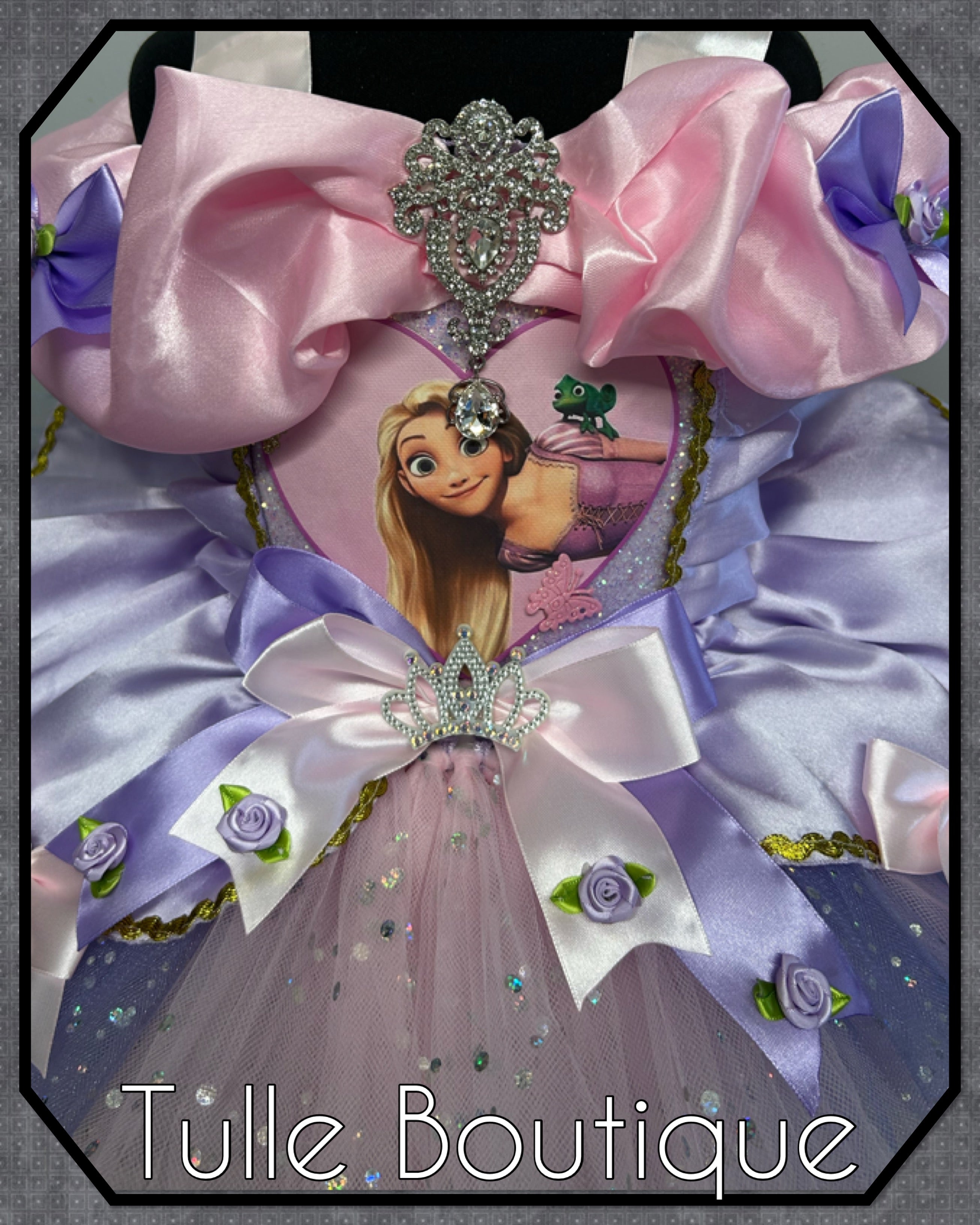 Girls toddlers Rapunzel Pink and lilac Princess tutu dress, birthday ballgown, fancy dress costume