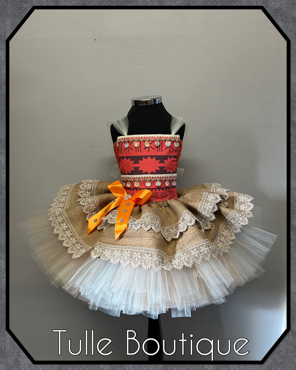 Girls toddlers Moana tutu dress, ballgown, fancy dress costume
