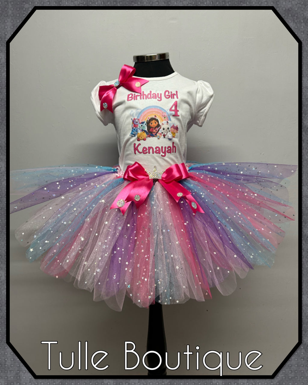 Girls toddlers Gabbys Dolls house  birthday tutu outfit fancy dress costume
