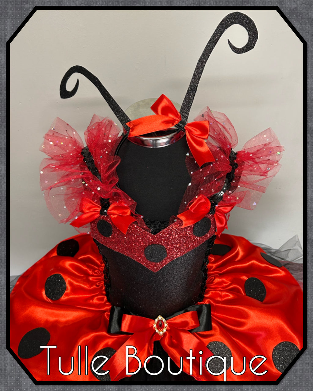 Girls toddlers Ladybug tutu dress, fancy dress costume