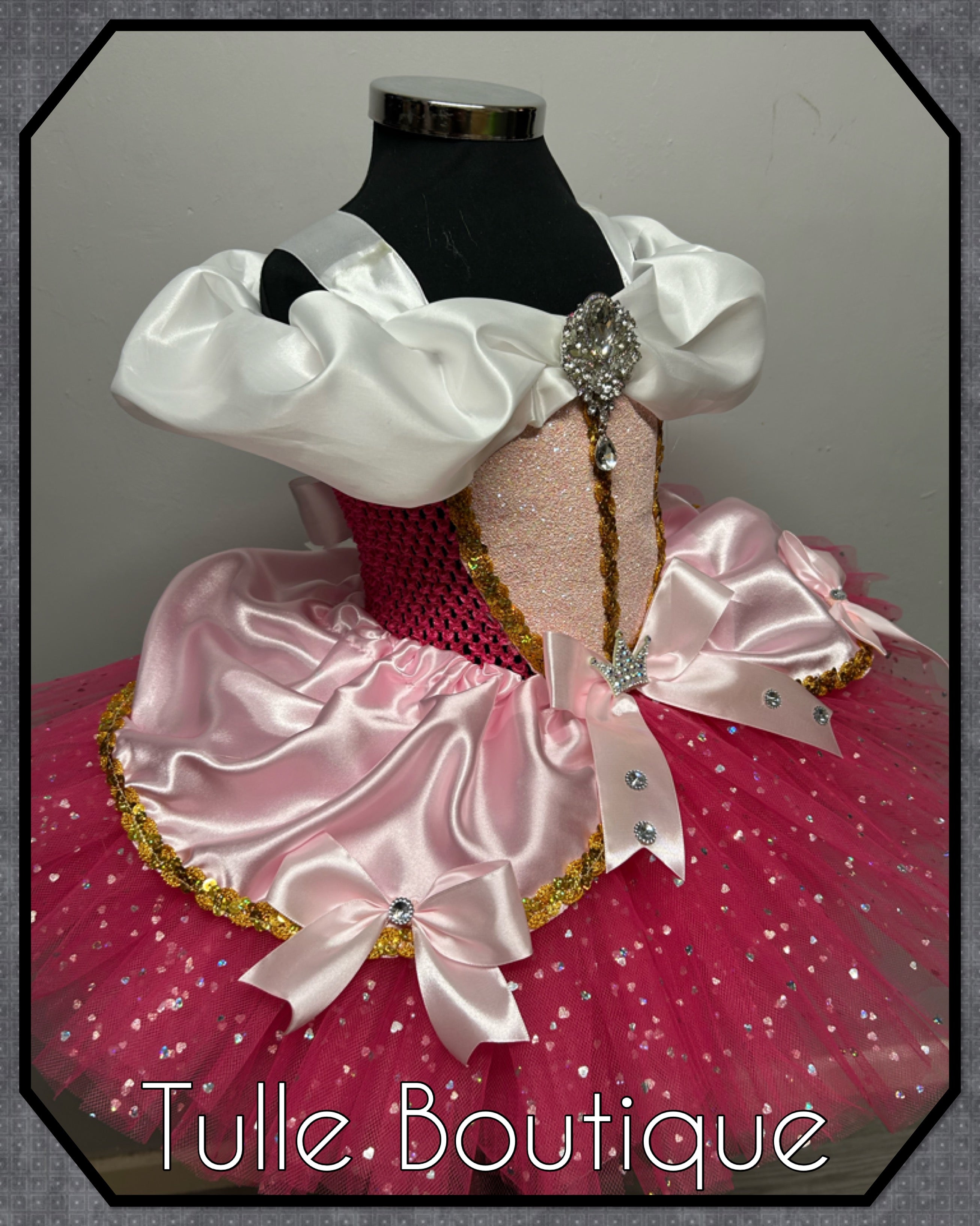 Girls toddlers Princess Aurora tutu dress, sleeping beauty ballgown, fancy dress costume