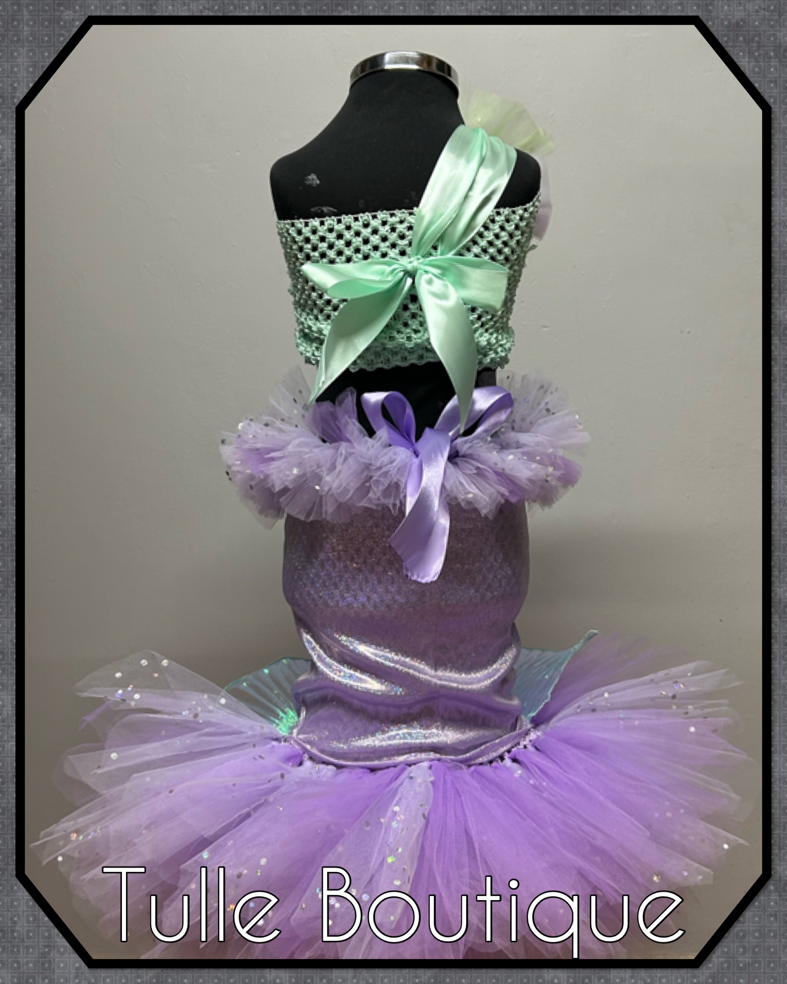 Girls toddlers Mermaid fishtail tutu dress, ballgown, fancy dress costume