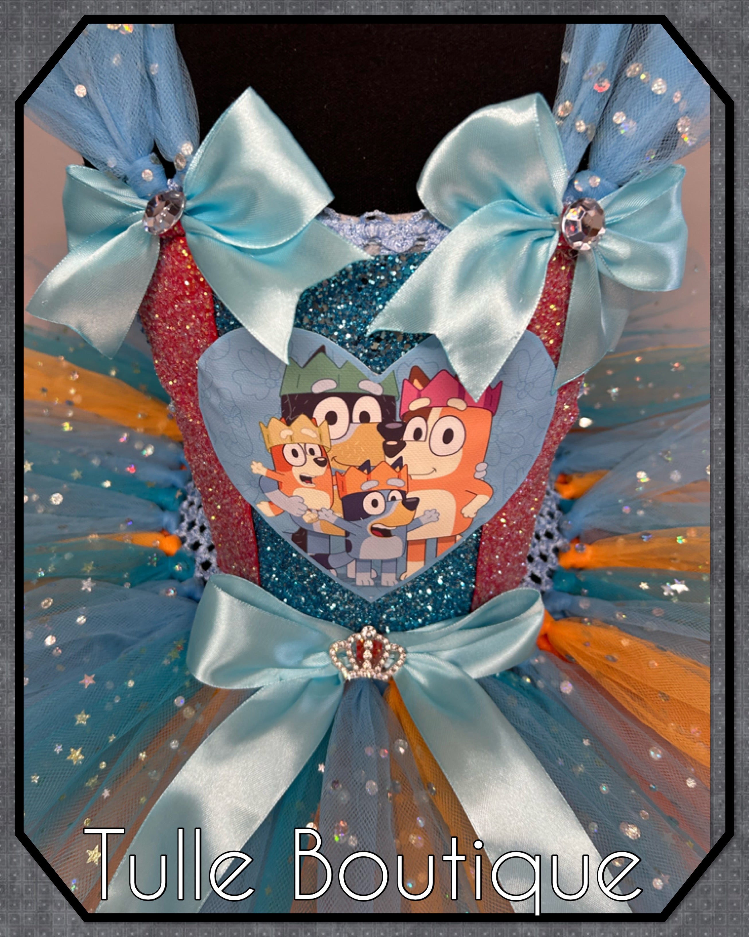 Girls toddlers Bluey tutu dress, ballgown, paw patrol fancy dress costume