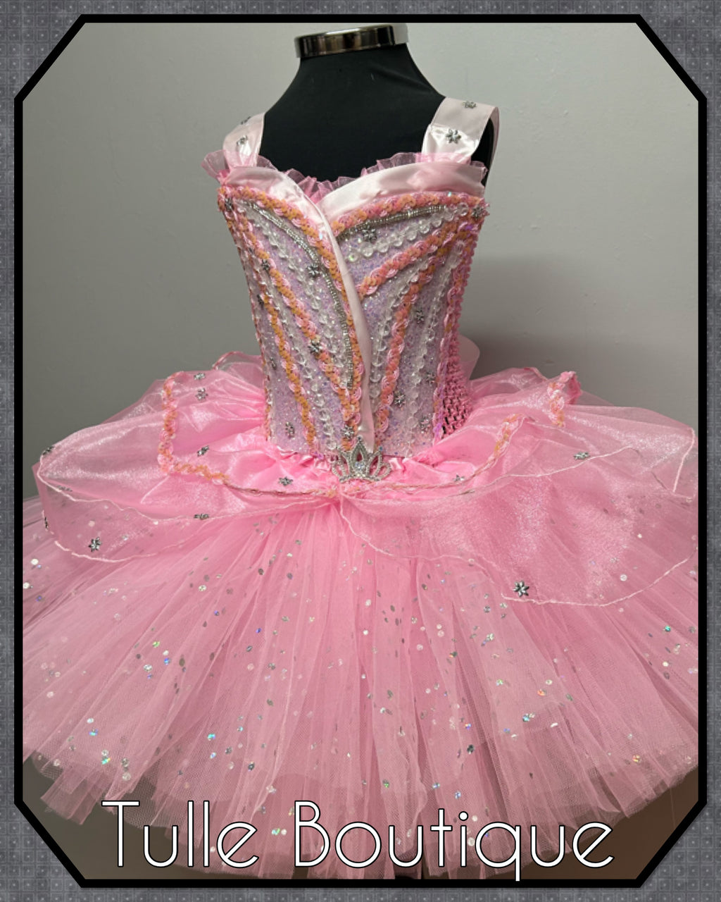 Girls toddlers Glinda Wicked Princess pink tutu dress, birthday ballgown, Good witch fancy dress costume