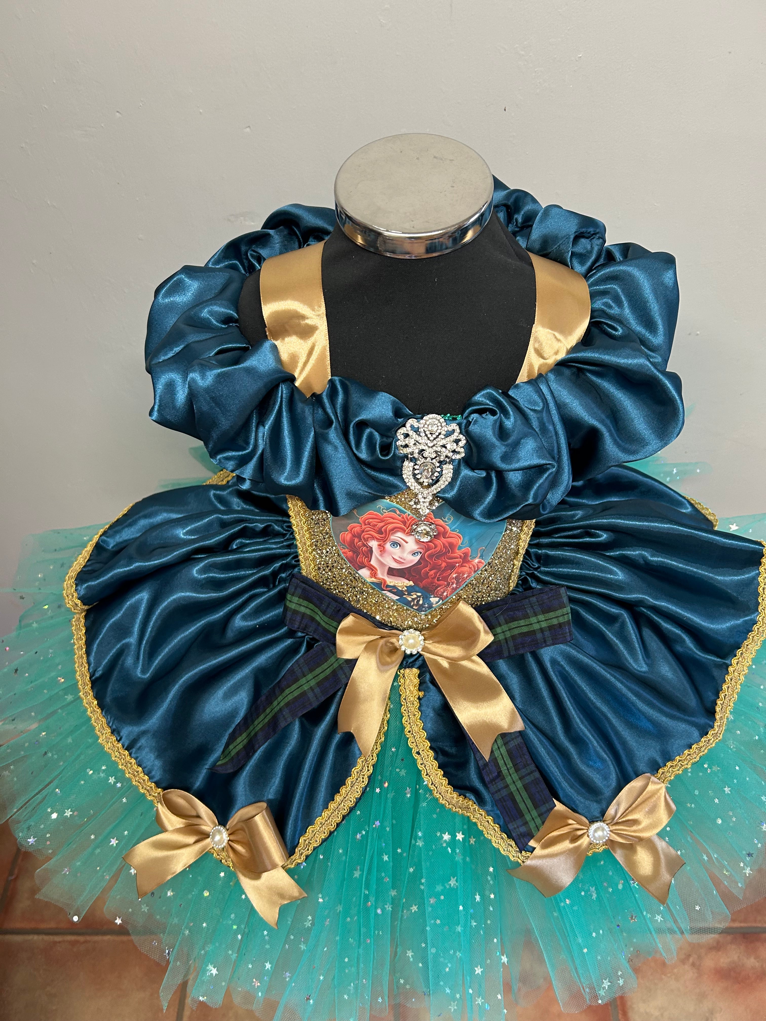 Girls toddlers Brave Princess Merida tutu dress,ballgown, fancy dress costume