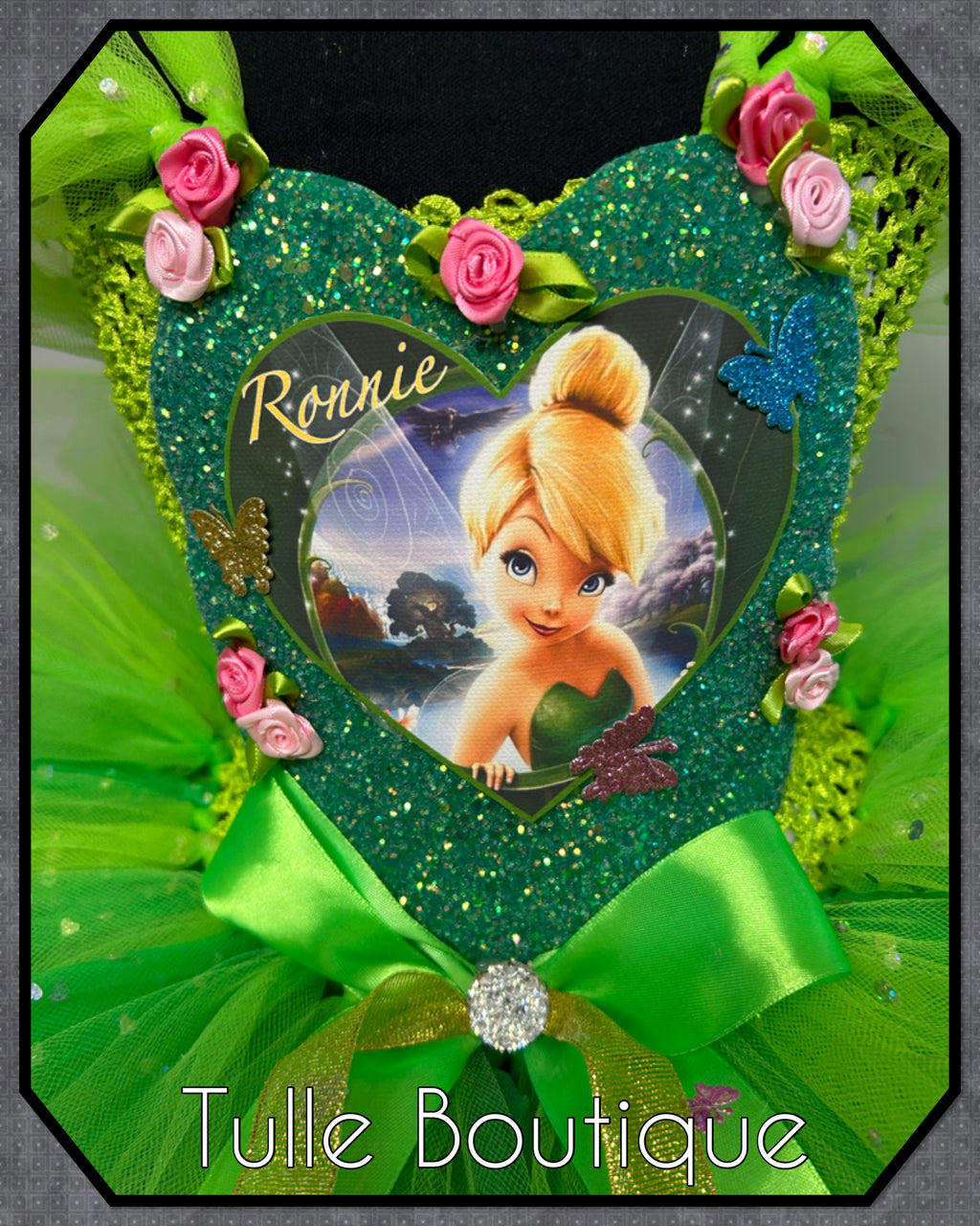 Girls toddlers Tinkerbell green  tutu dress, ballgown, fancy dress costume