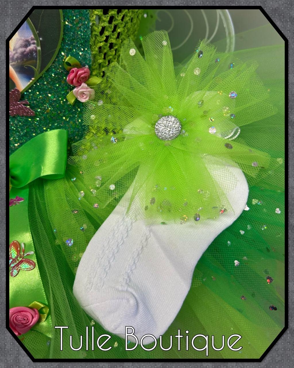 Girls toddlers Tinkerbell green  tutu dress, ballgown, fancy dress costume