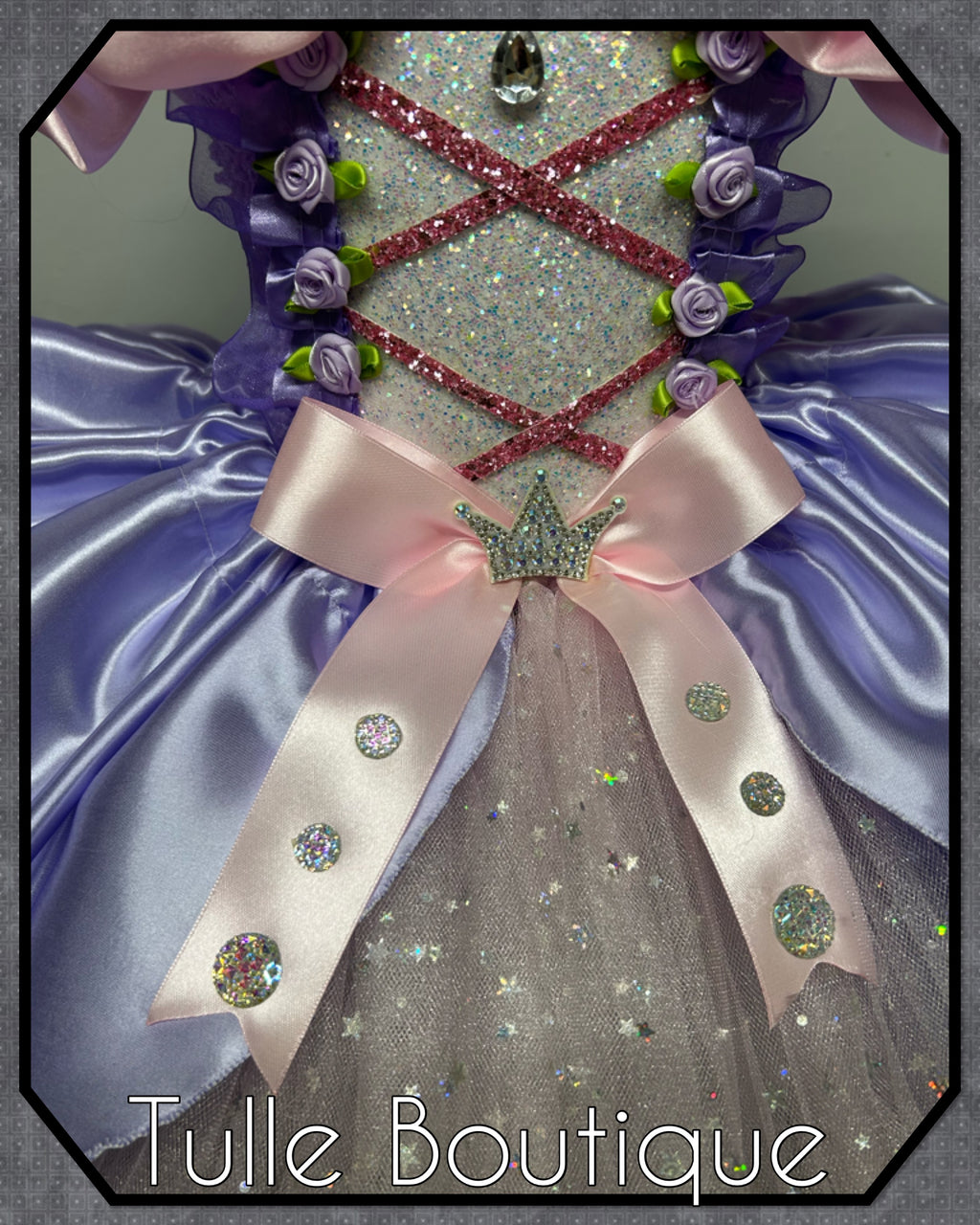 Girls toddlers Rapunzel Pink and lilac Princess tutu dress, birthday ballgown, fancy dress costume
